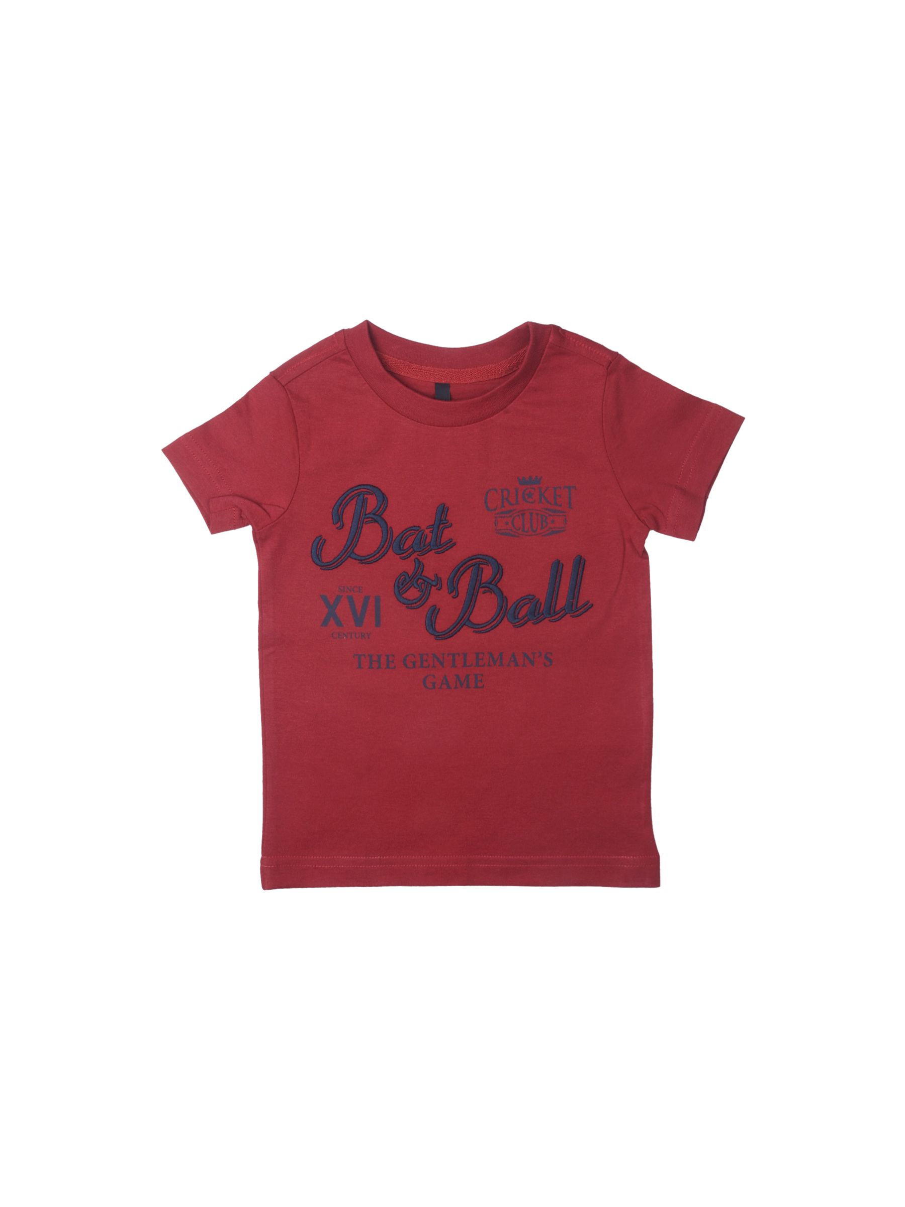 United Colors of Benetton Boys Printed Red T-shirt