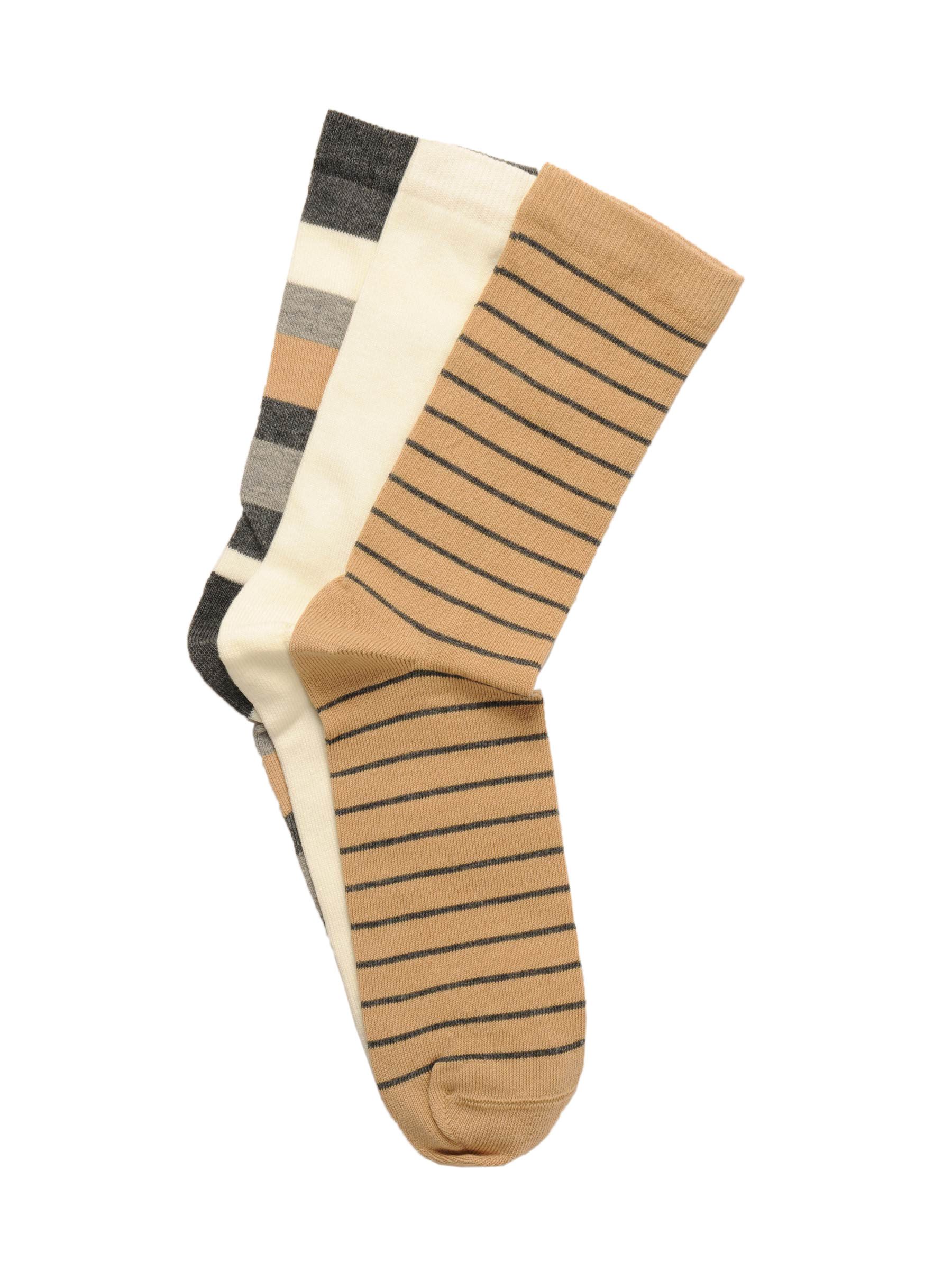 United Colors of Benetton Men Pack of 3 Cream Socks