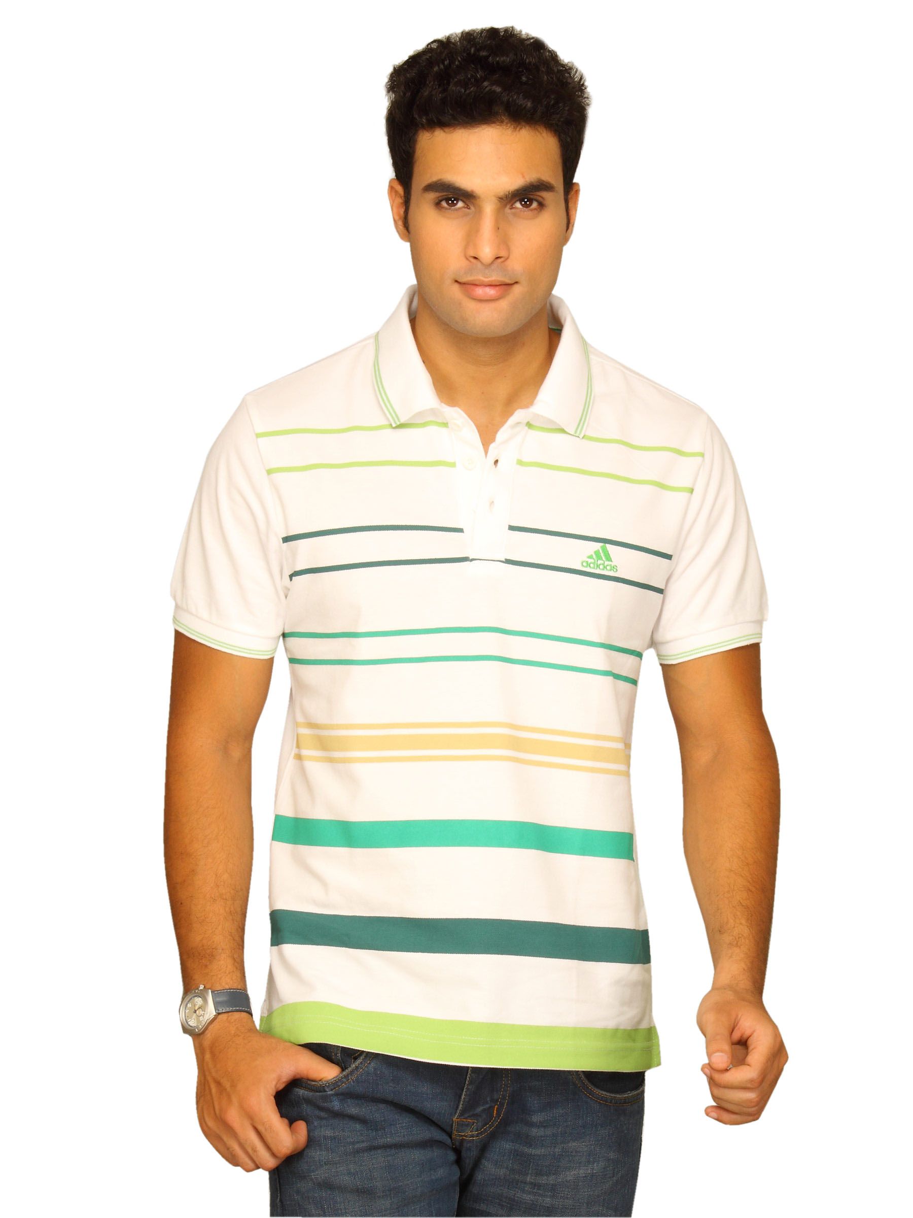 ADIDAS Men's White Polo T-shirt