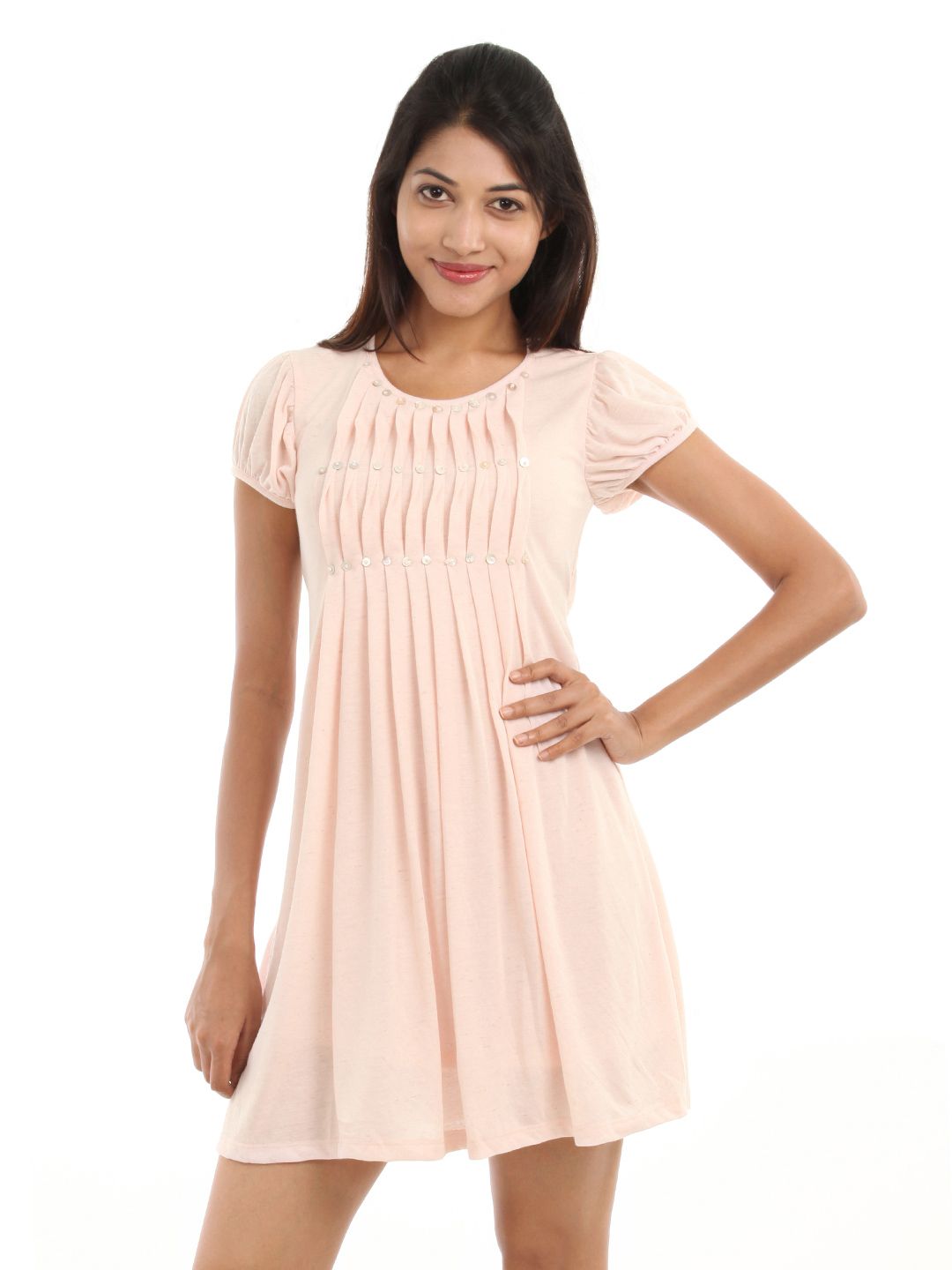 Wills Lifestyle Women Peach A-Line Dress