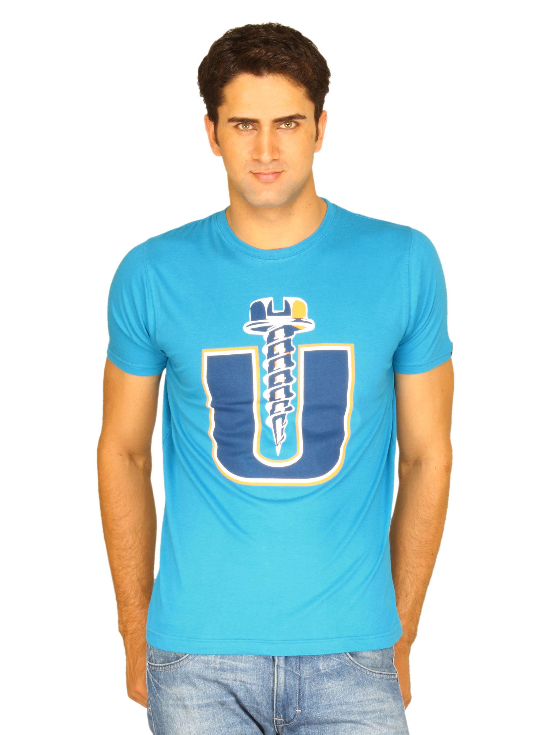 Probase Men's Screw U Blue Tshirt