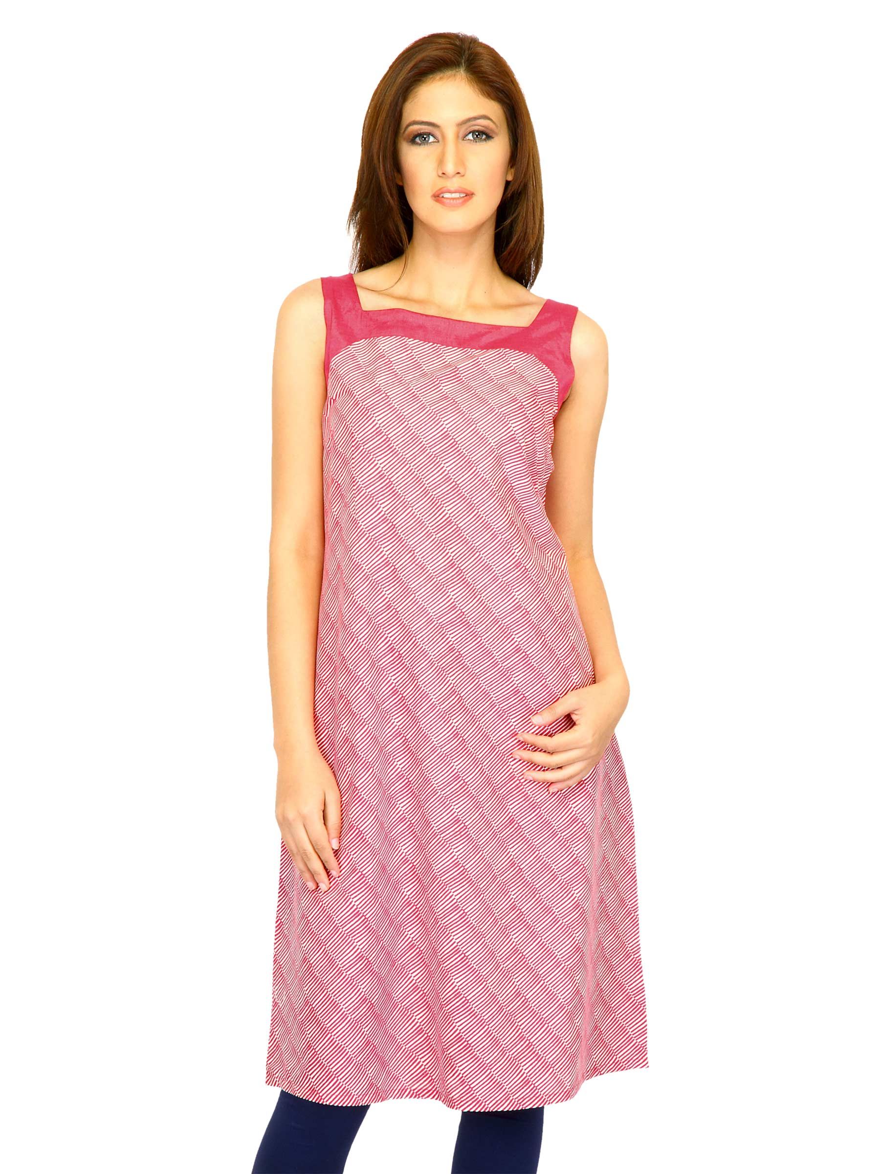 W Women Printed Red Kurtas