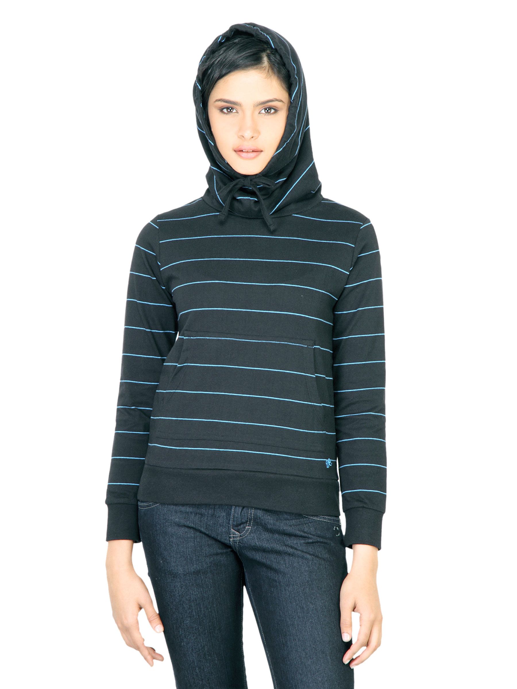 Wrangler Women Cowl Black Sweatshirt