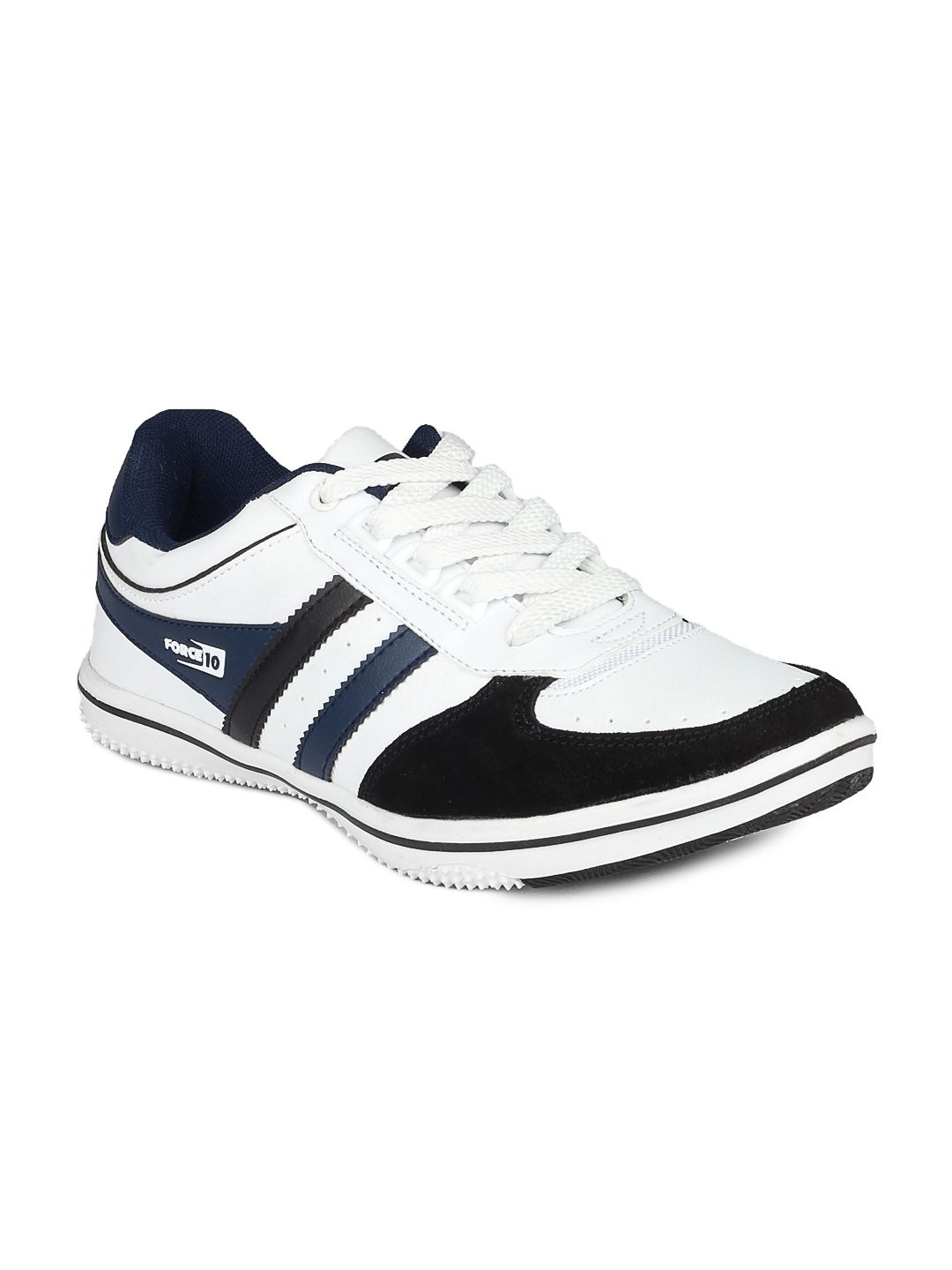 Force 10 Men White & Navy Blue Shoes