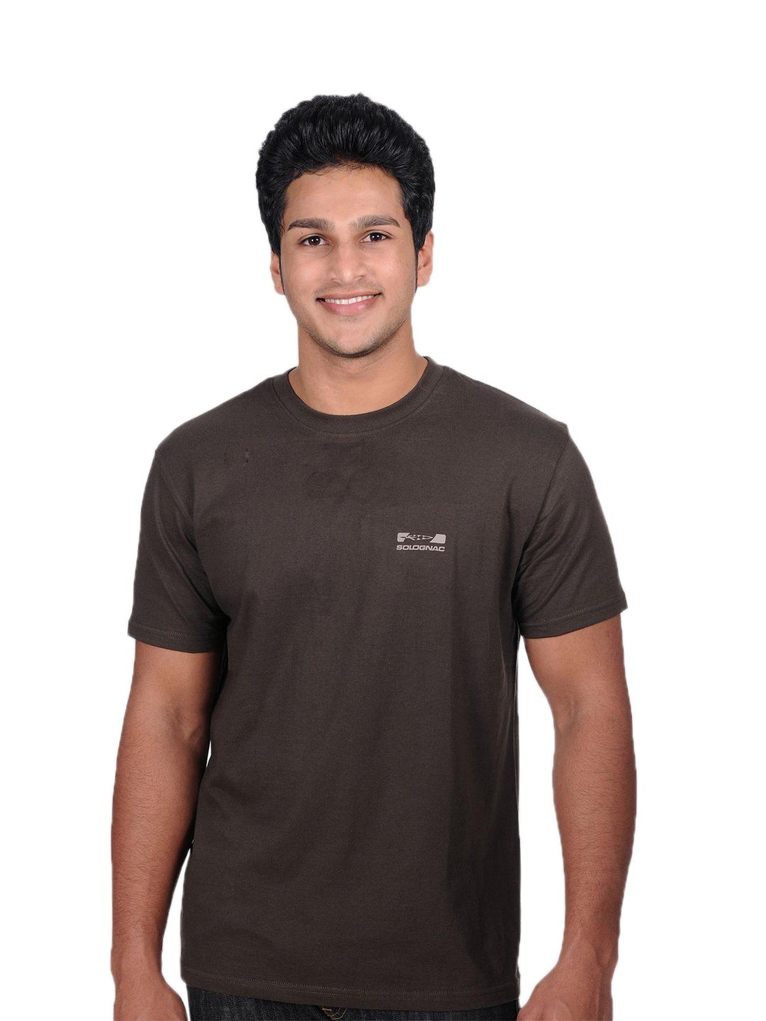Solognac Men Chocolate Brown  T-shirt