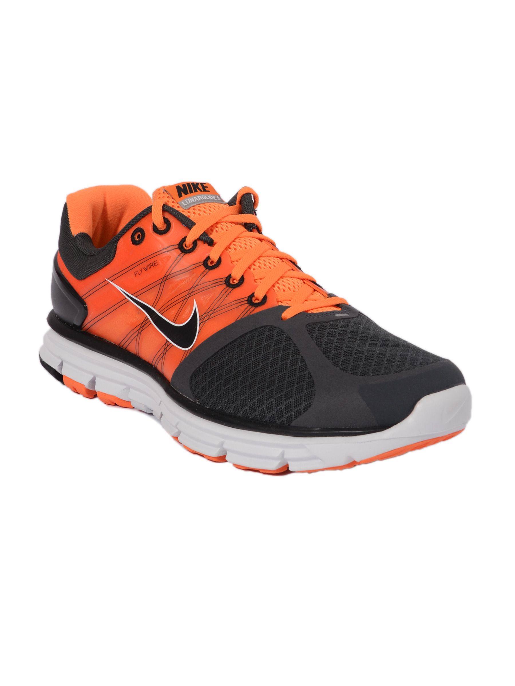 Nike Men's Lunarglide +2 Black Orange Shoe