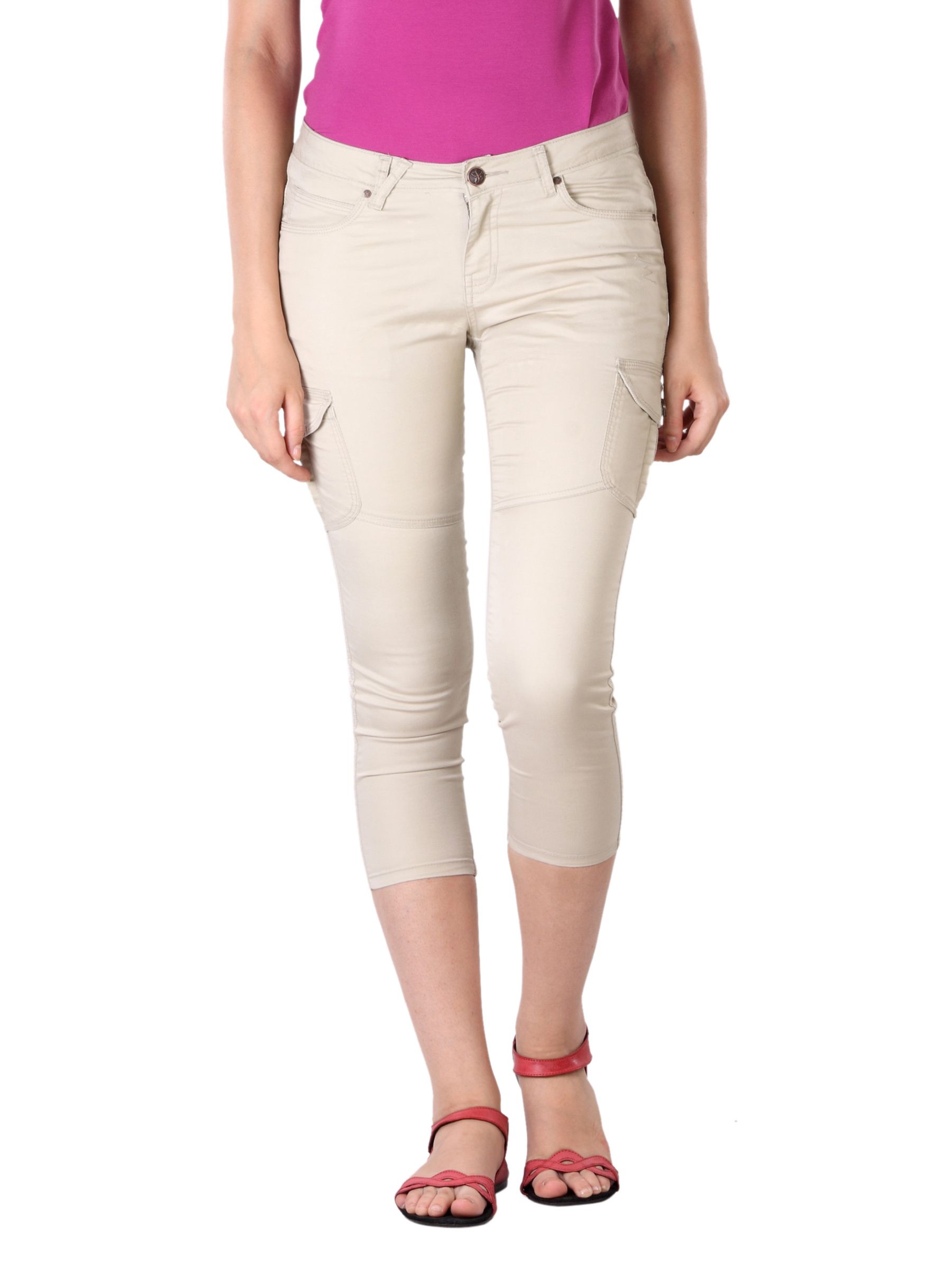Jealous 21 Women Beige Capris