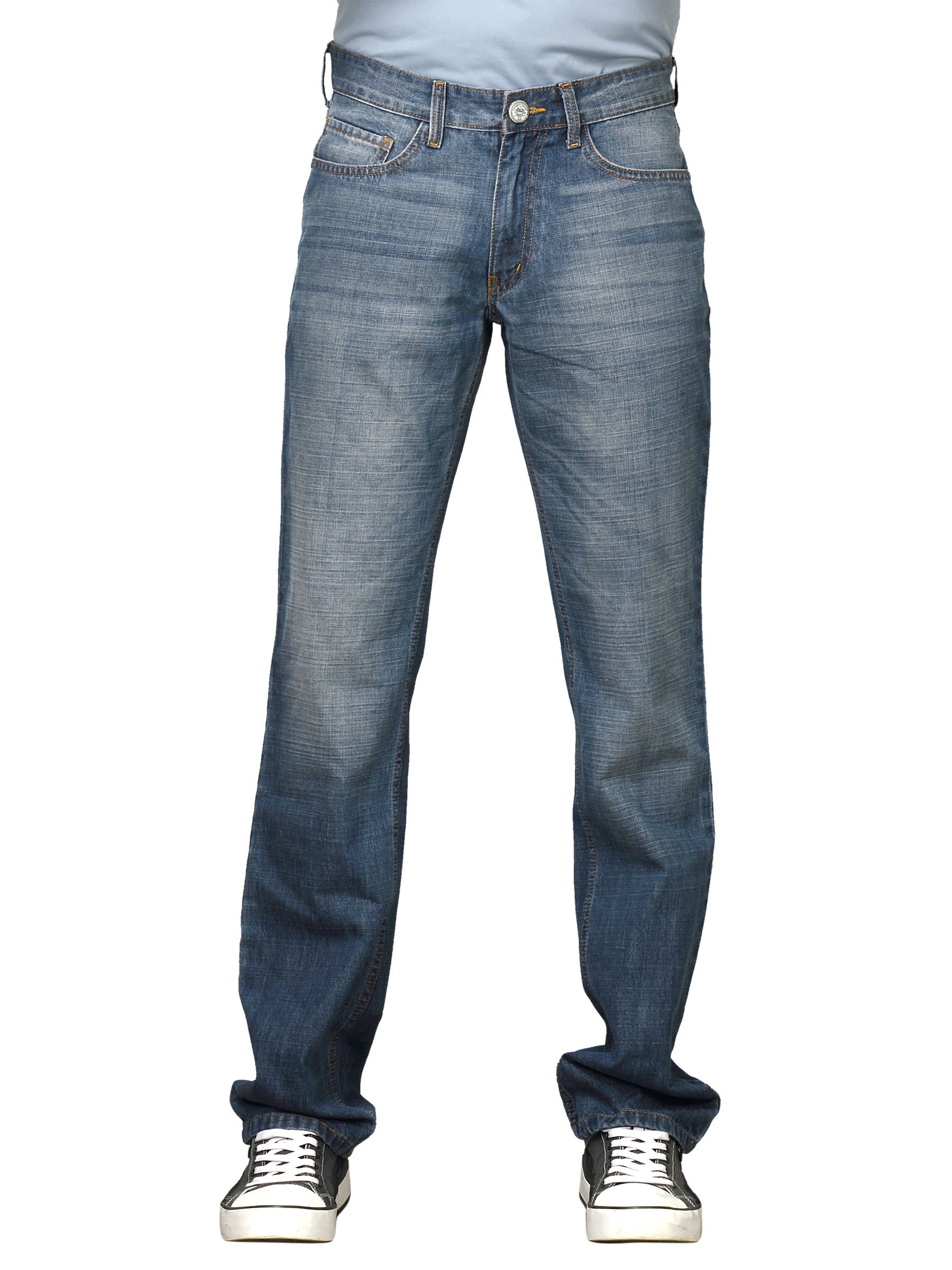 Locomotive Men Lain Blue Jeans