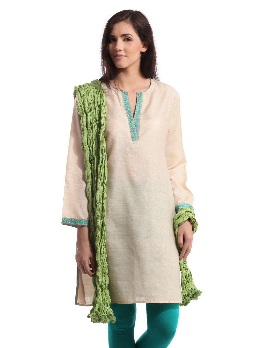 Fabindia Green Dupatta