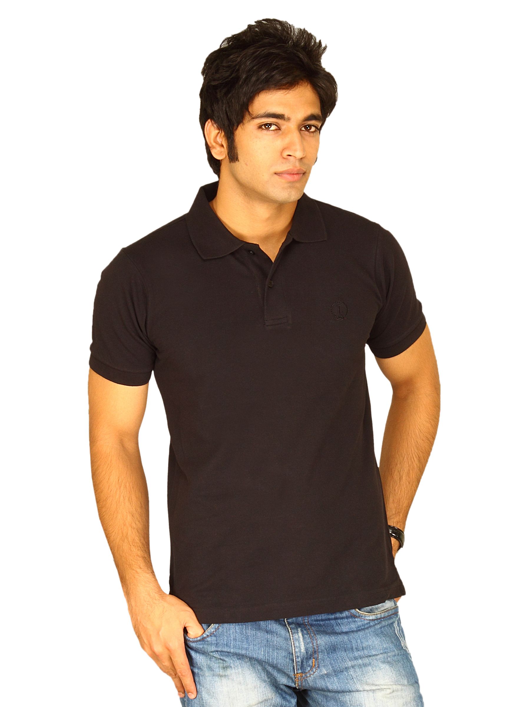 Lee Men's Black Polo T-shirt