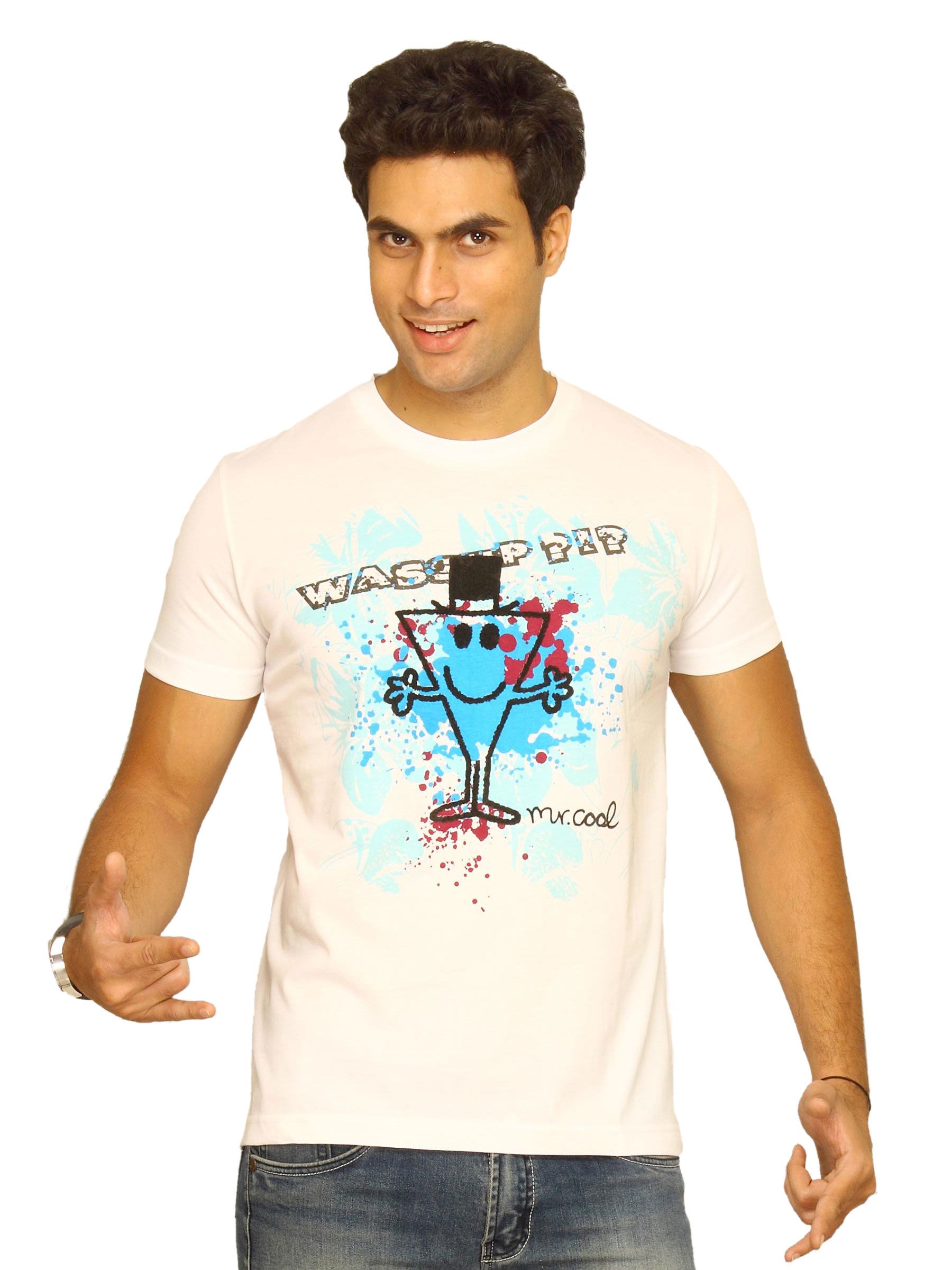 Mr.Men Men's Wassup White T-shirt