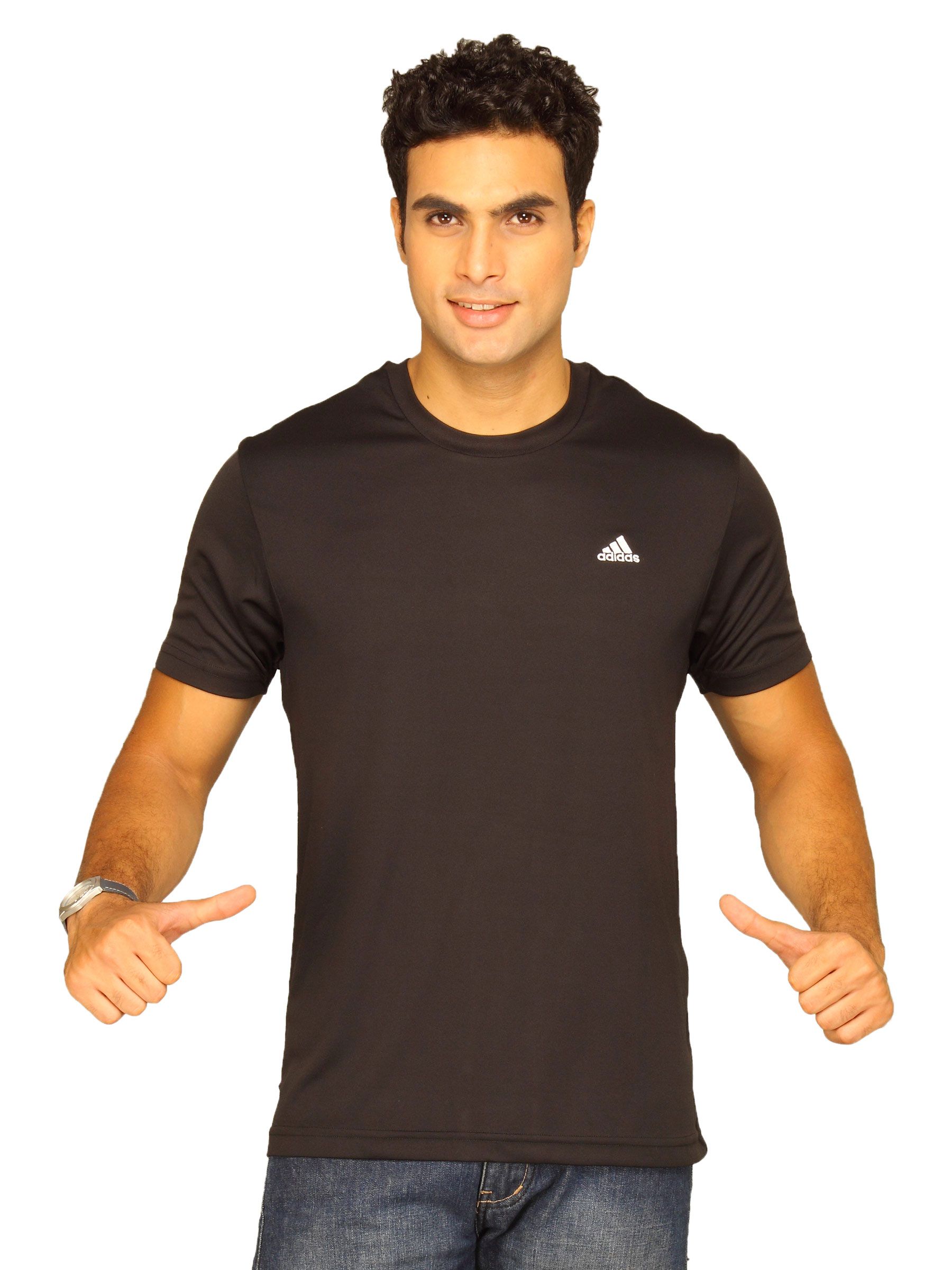 ADIDAS Men's 3S Crew Black White T-shirt