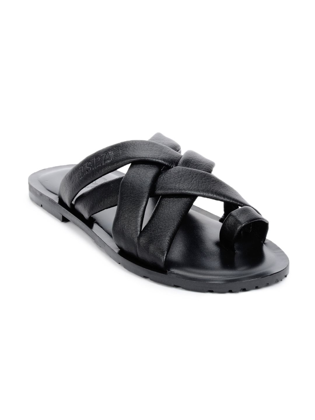 U.S. Polo Assn. Men Black Sandals
