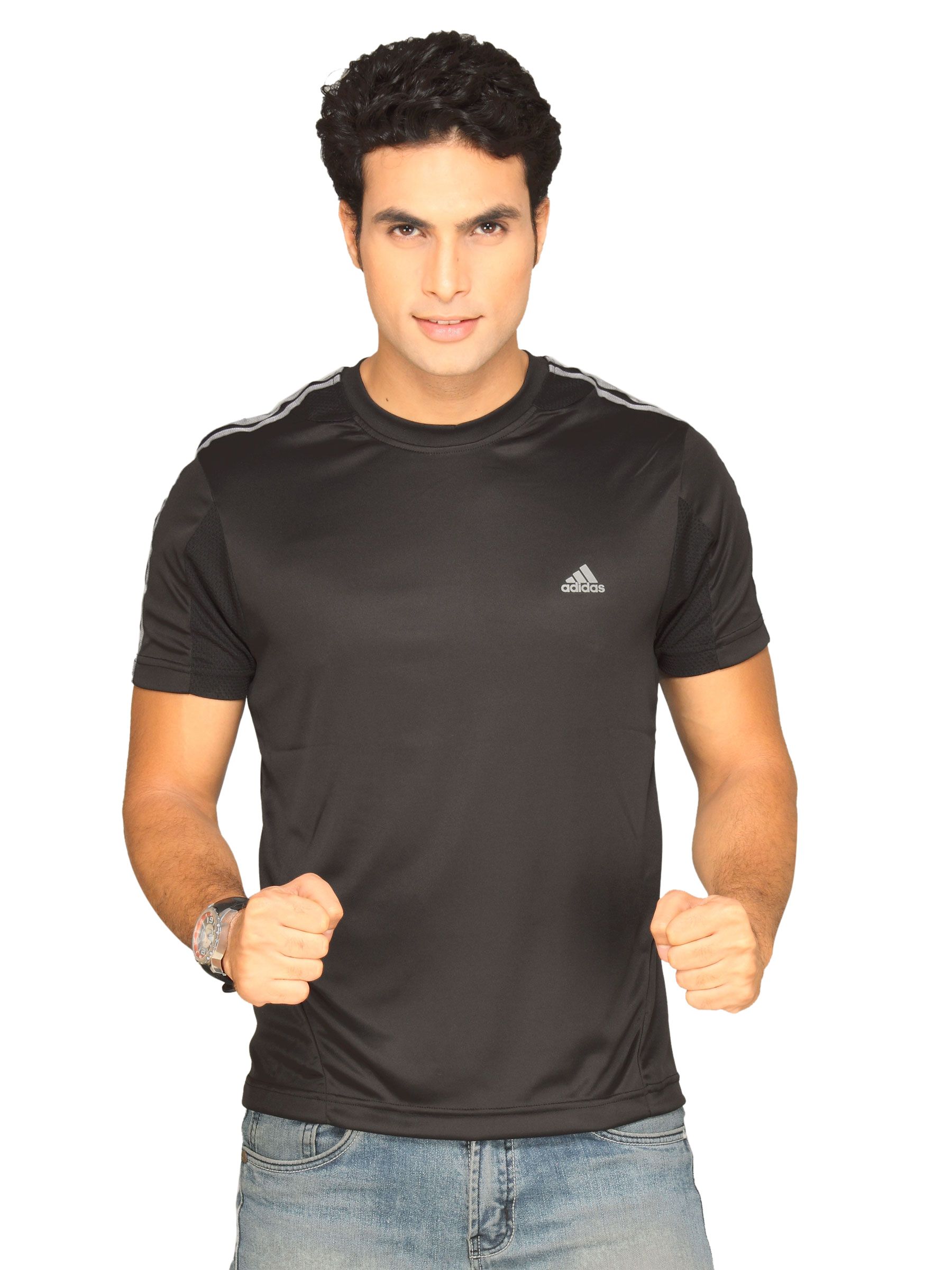 ADIDAS Men's Black Strip T-shirt