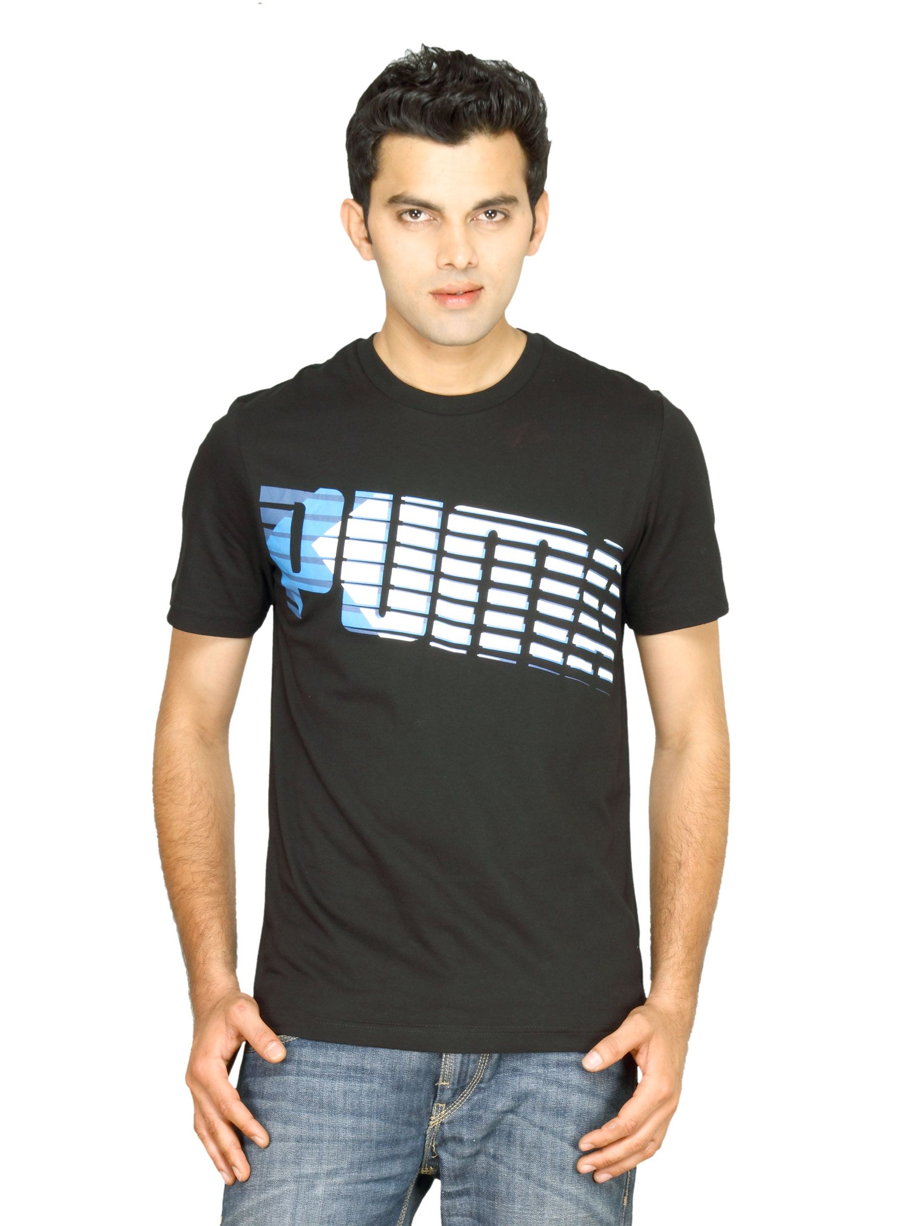 Puma Men's Chevron Wording Black T-shirt
