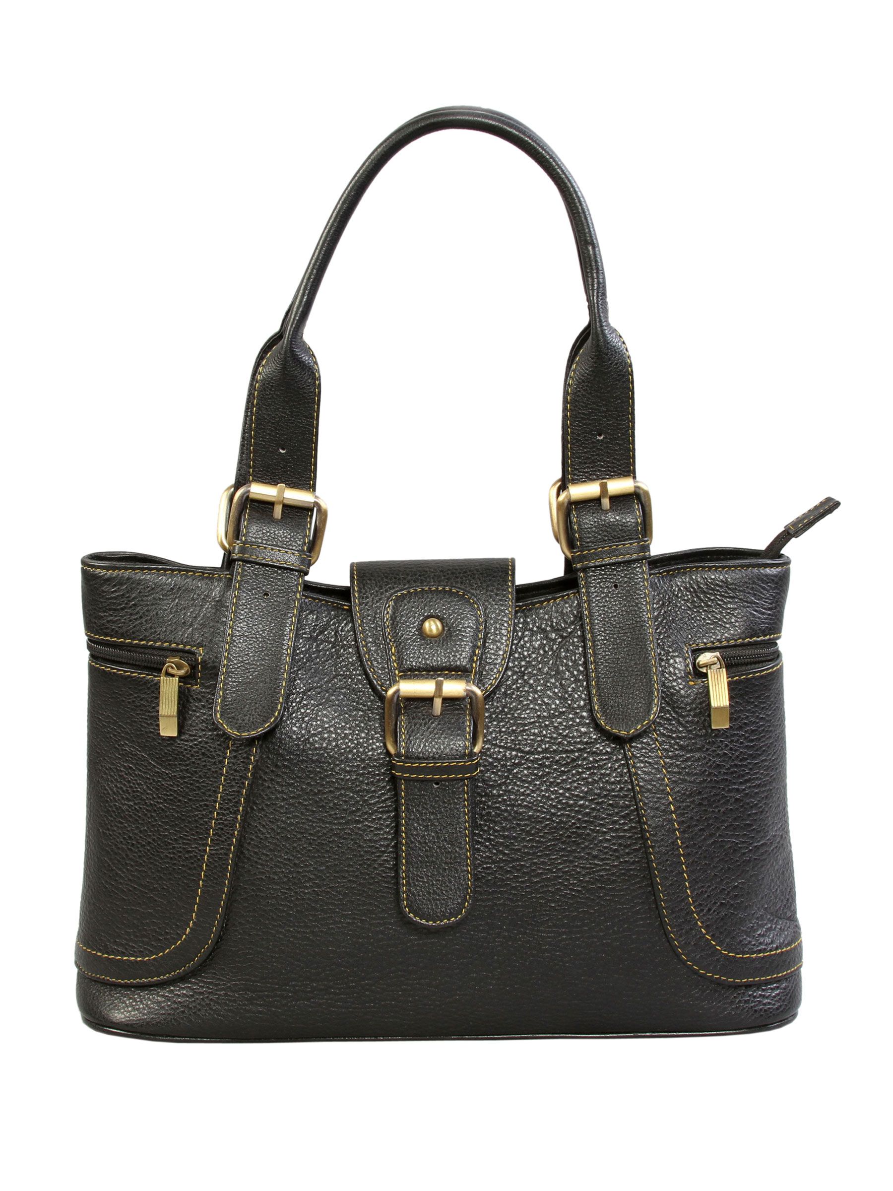 Murcia Women Leather Office Black Bag