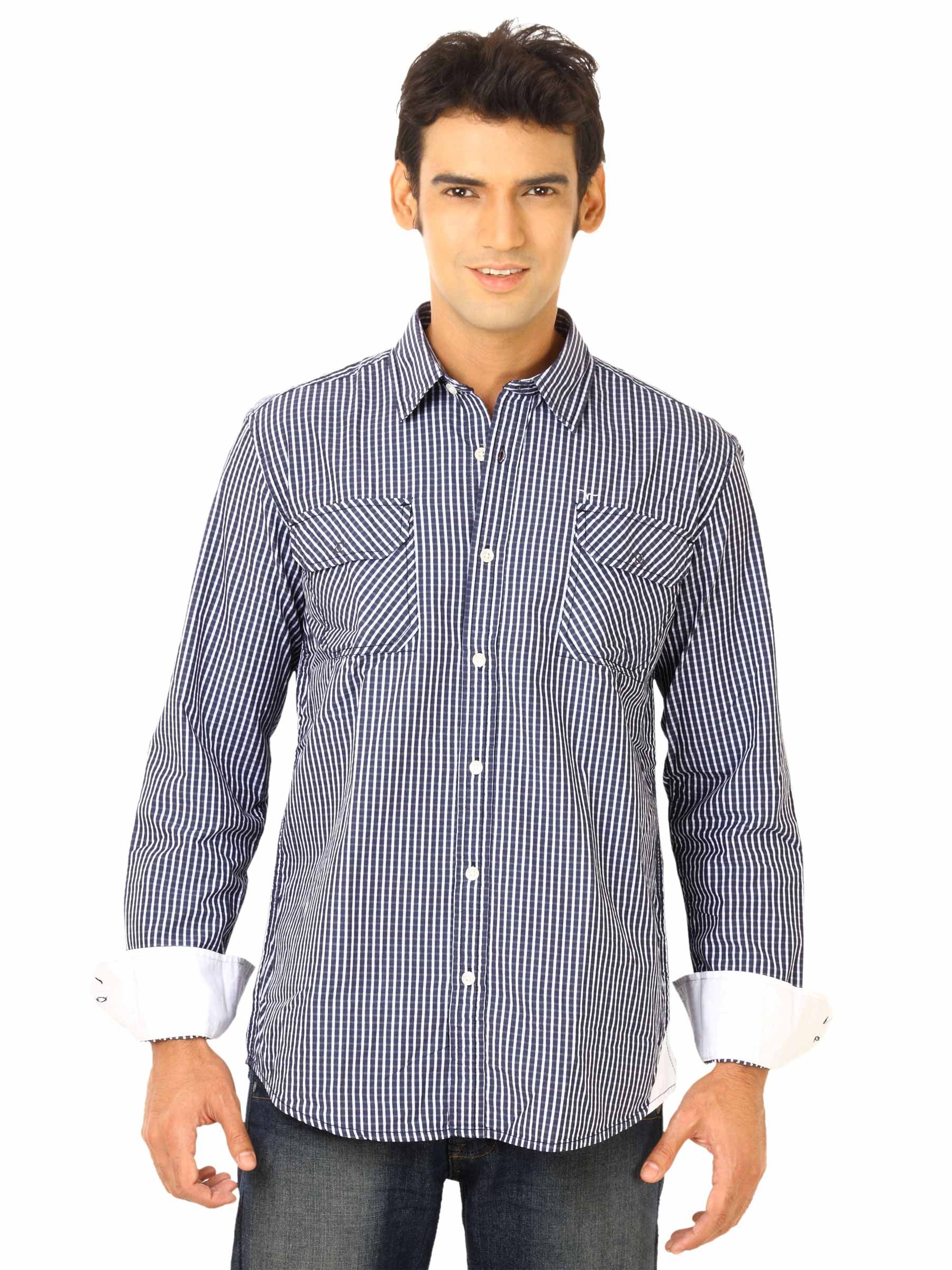 Flying Machine Men Ydc Blue Shirts