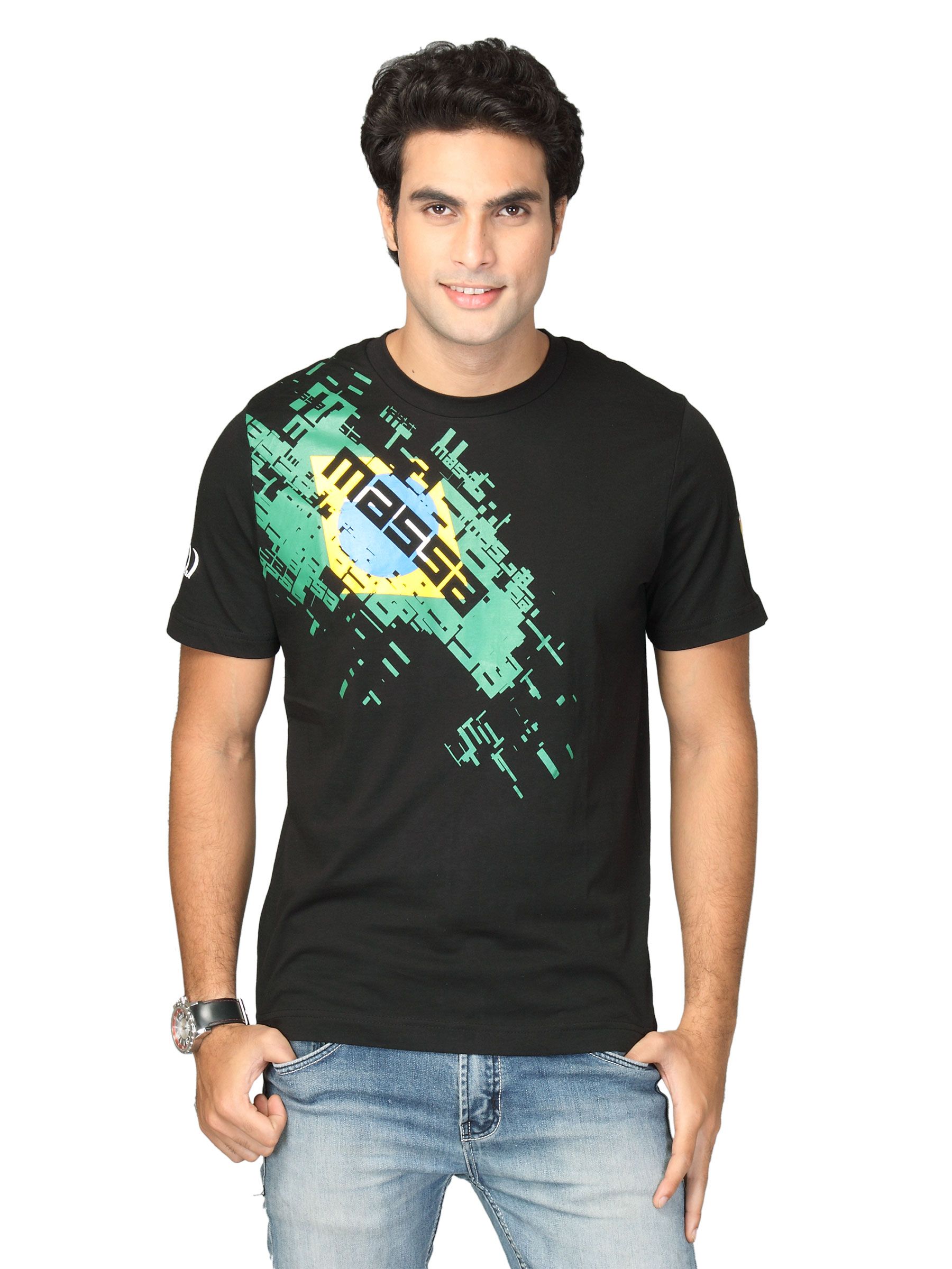 Puma Men's Brazil Black Green T-shirt