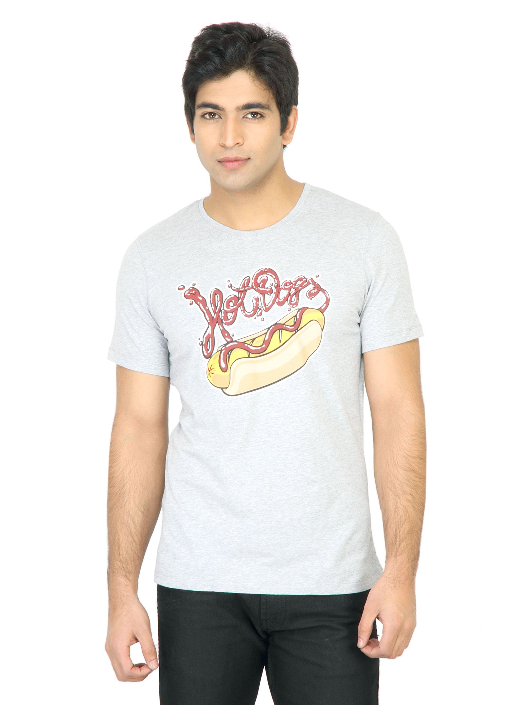 United Colors of Benetton Men Printed Grey Top