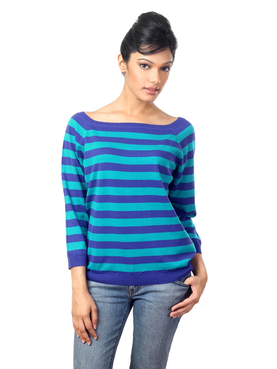 United Colors of Benetton Women Blue Sweater