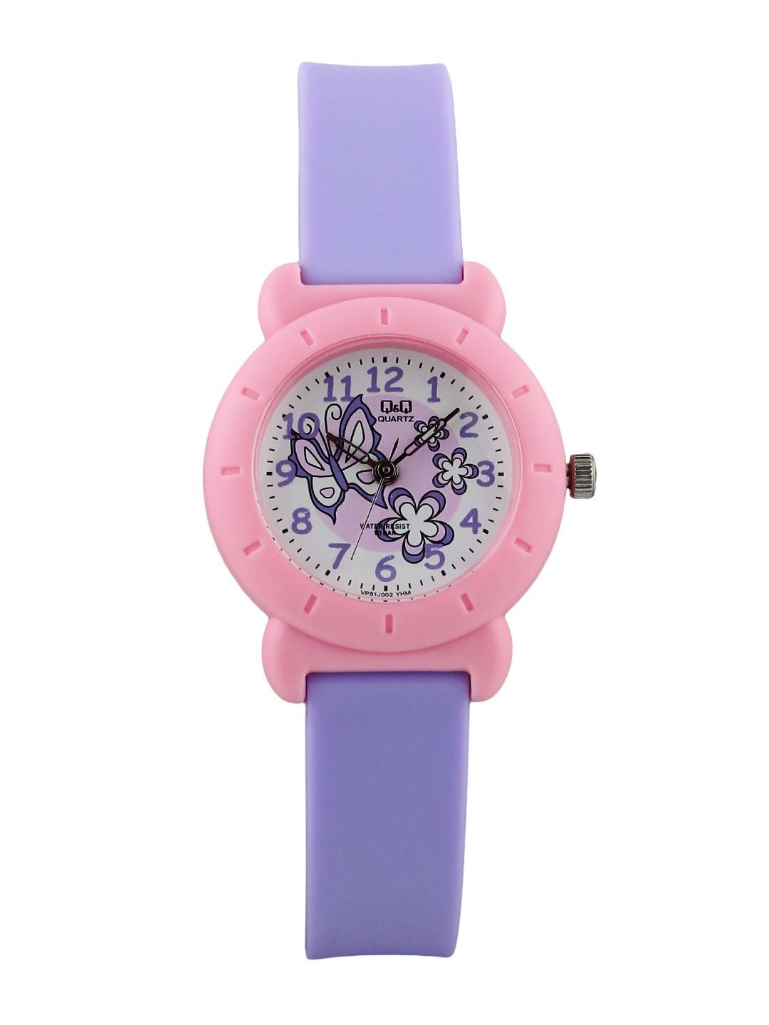Q&Q Kids Girls White Dial Analog Watch