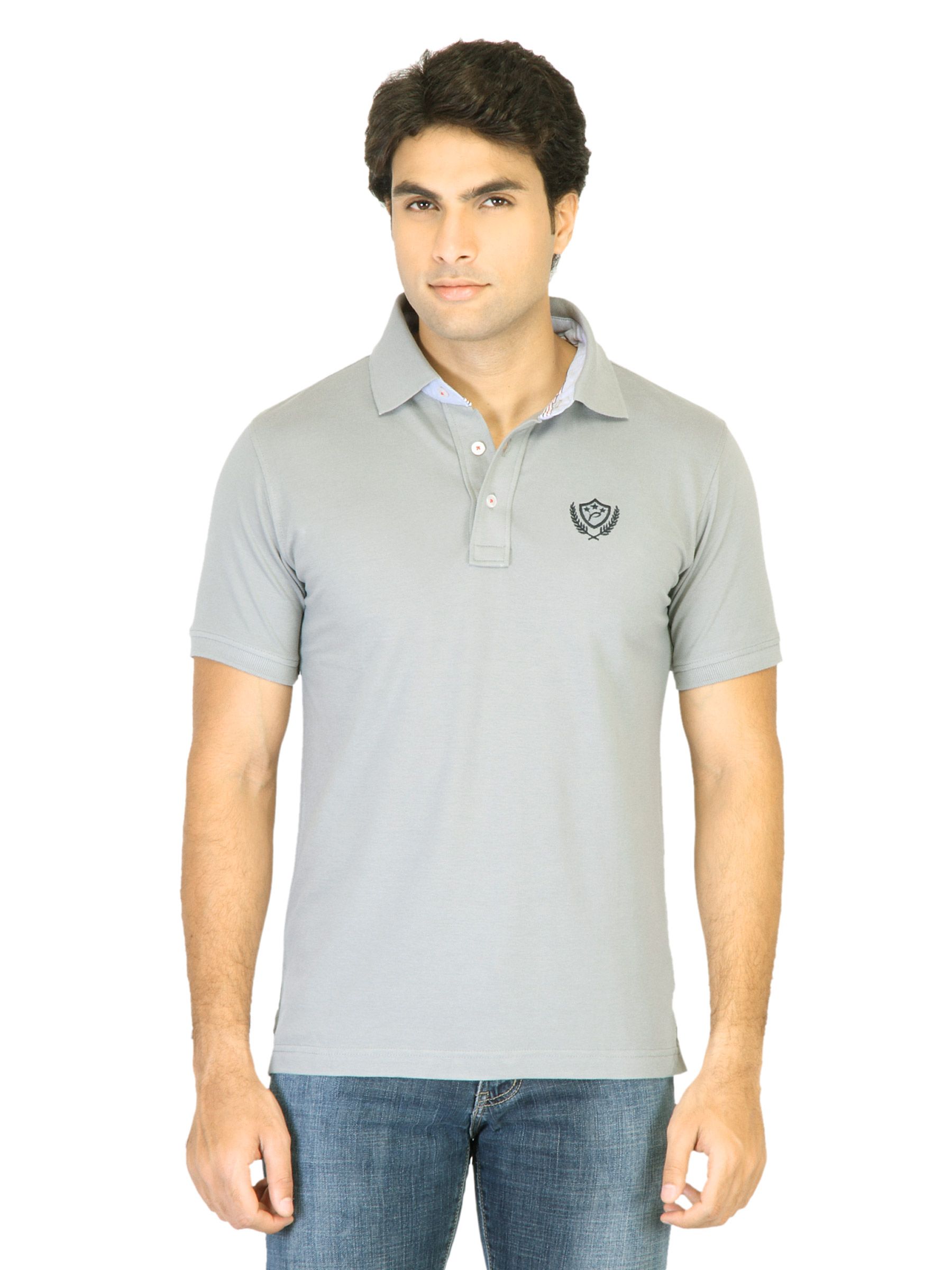 Proline Men Grey Polo T-shirt