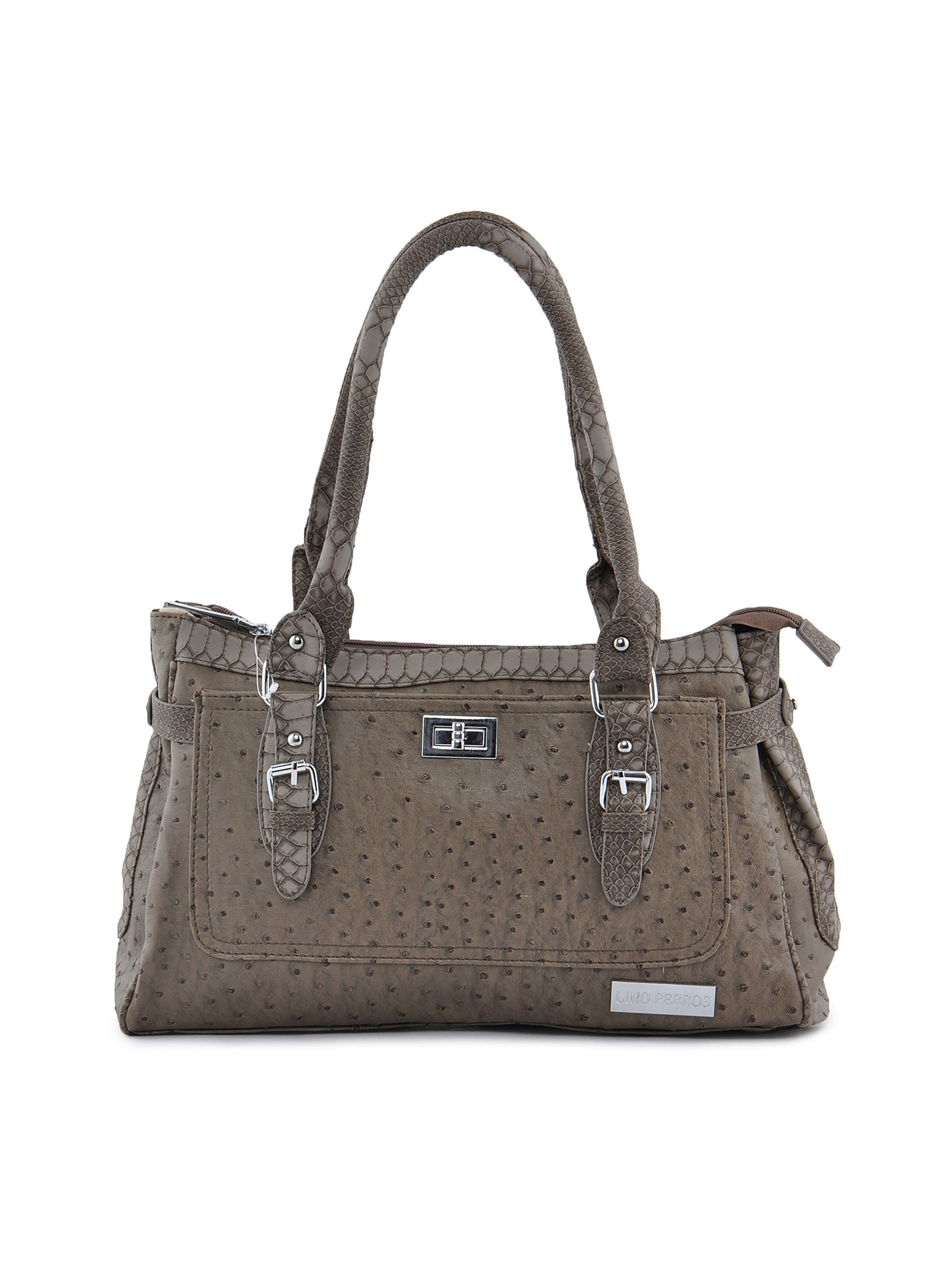 Lino Perros Women Polka Brown Handbag