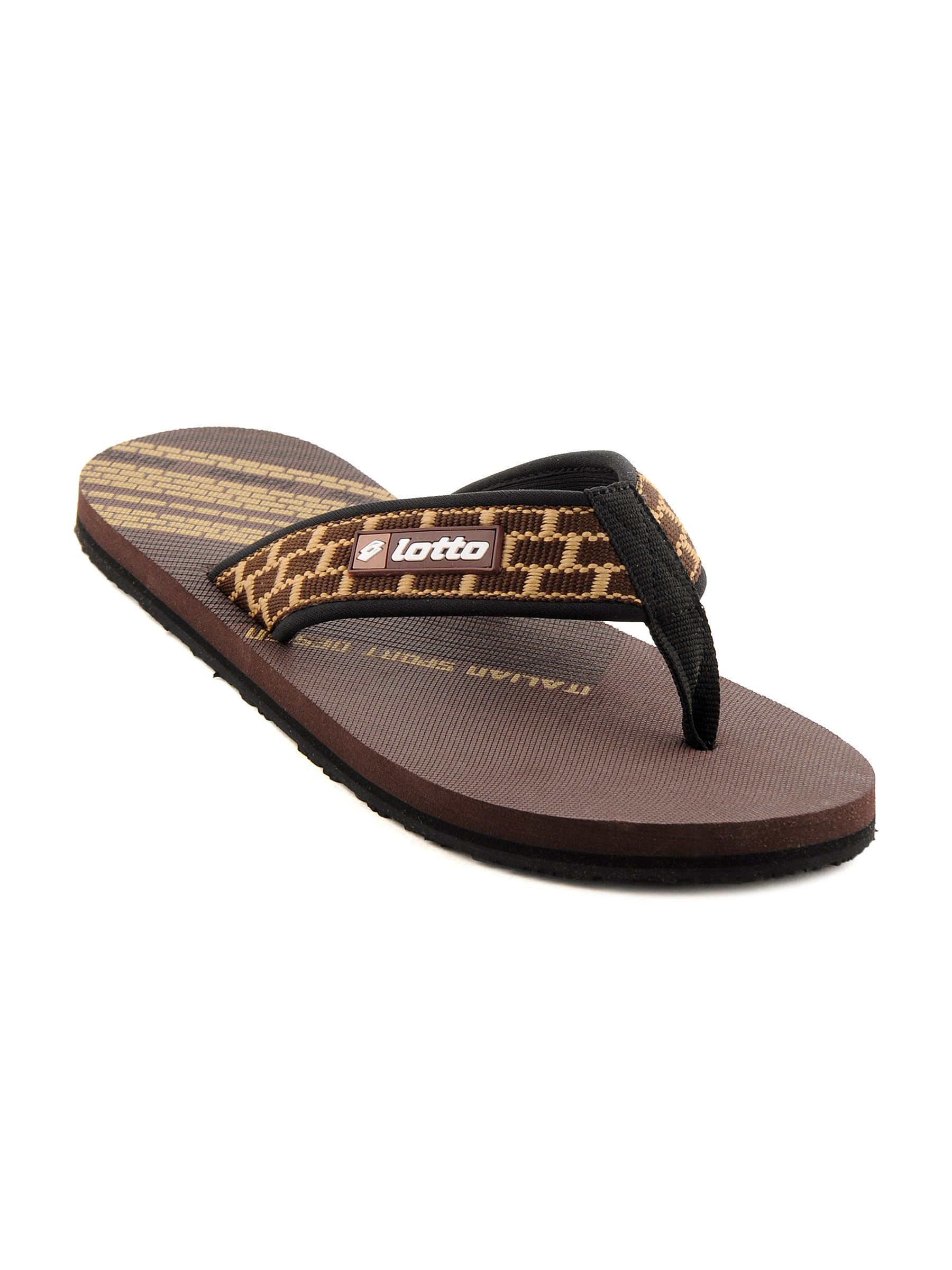 Lotto Men Straight Brown Slippers