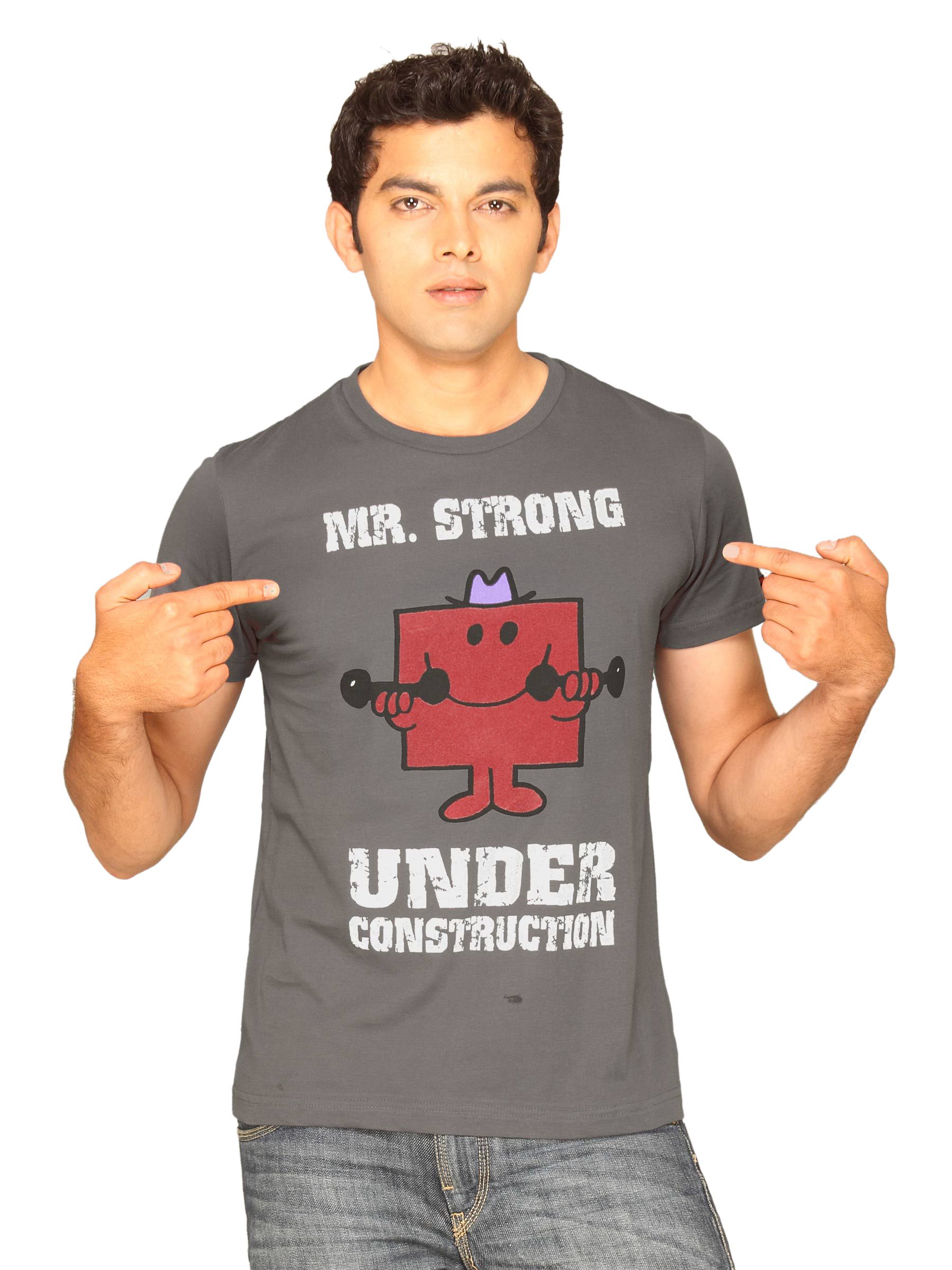 Mr.Men Men's Charcoal Polo T-shirt