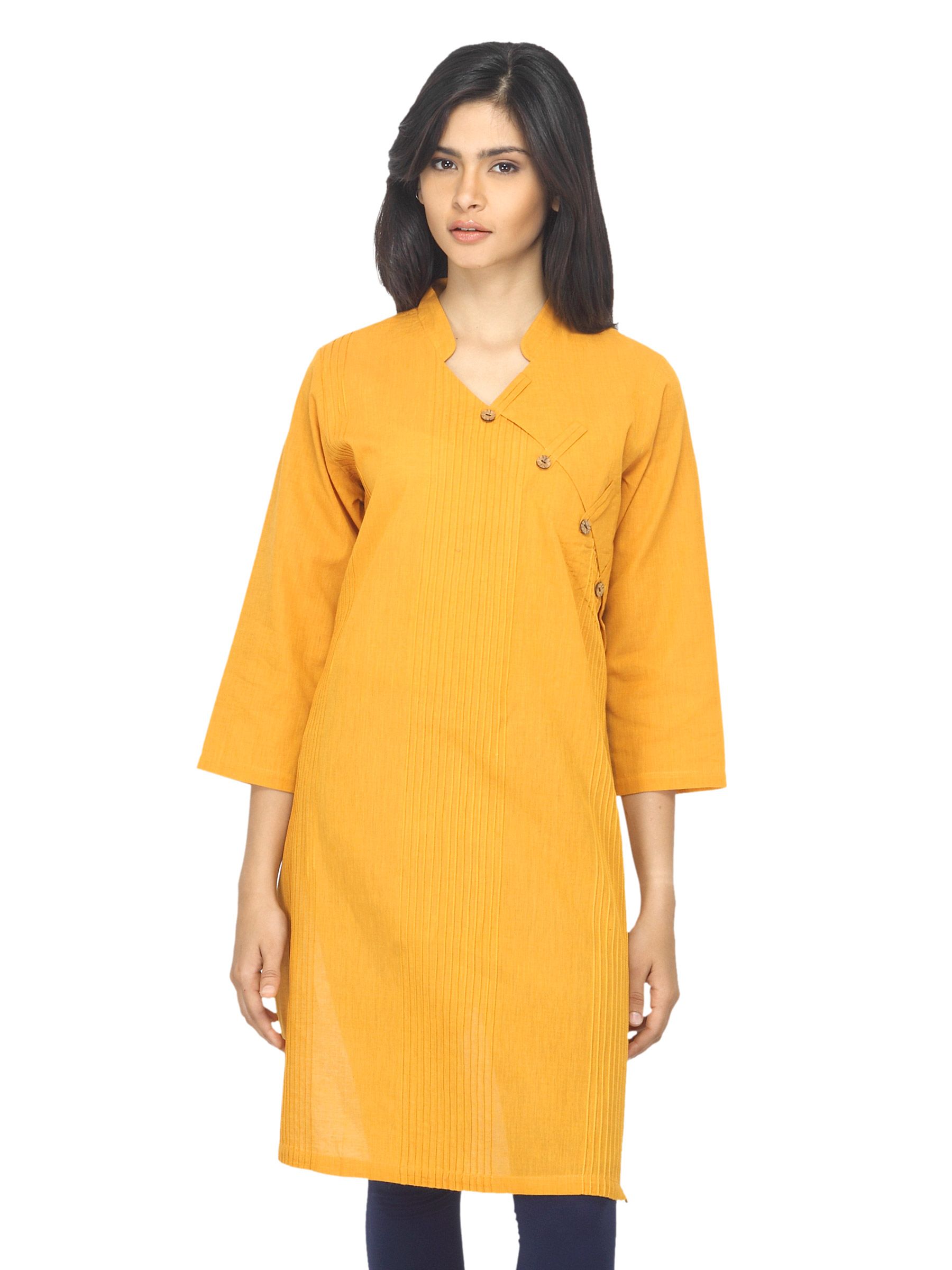 Fabindia Women Mustard Kurta