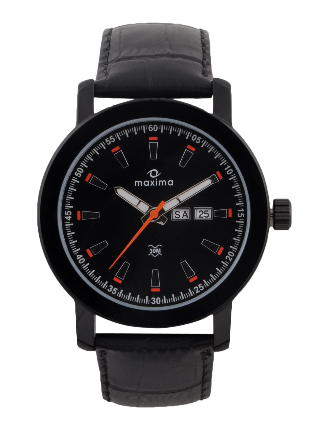 Maxima Men Black Dial Attivo Watch