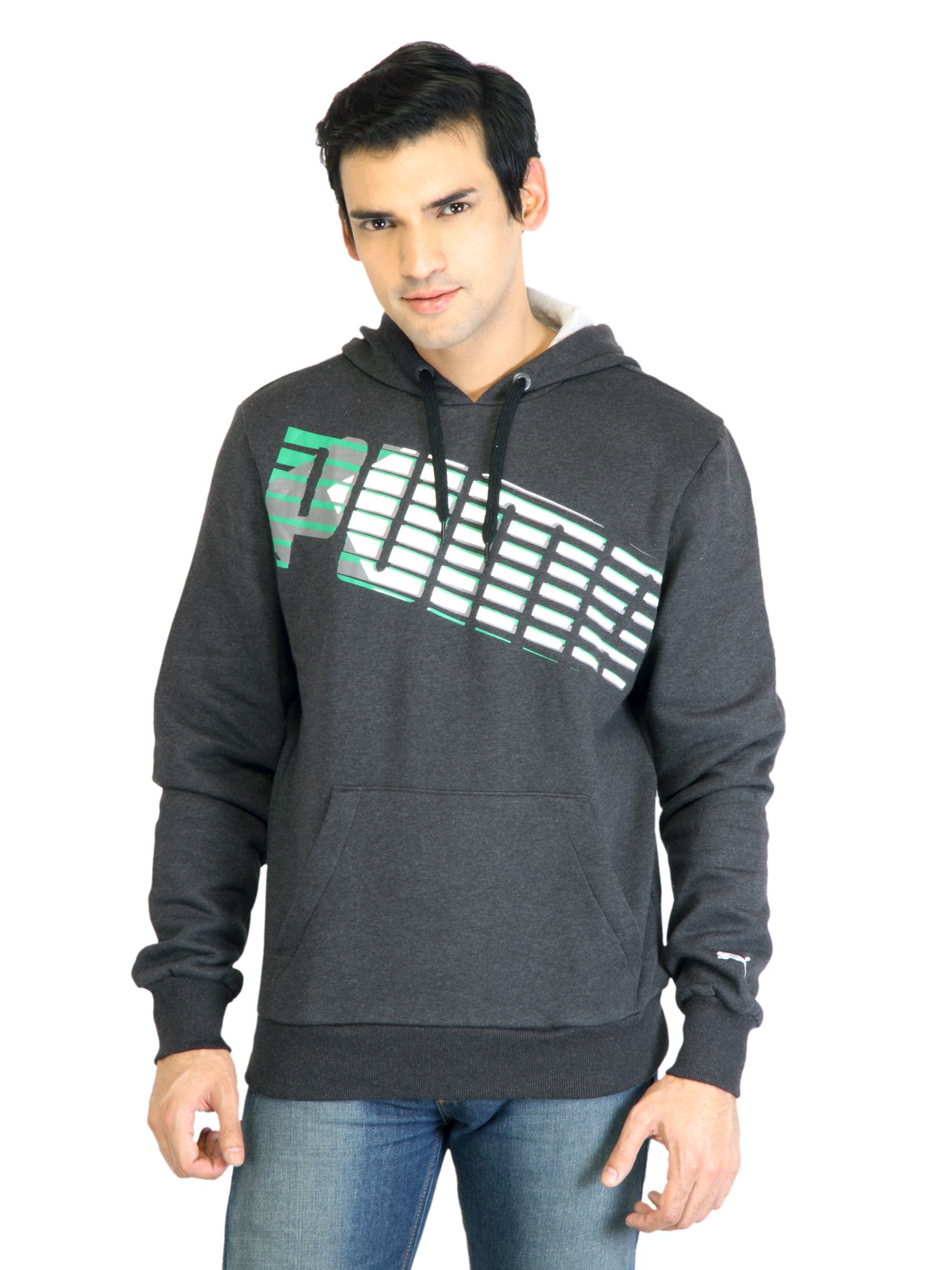 Puma Men Cheveron Wording Grey SweatShirt