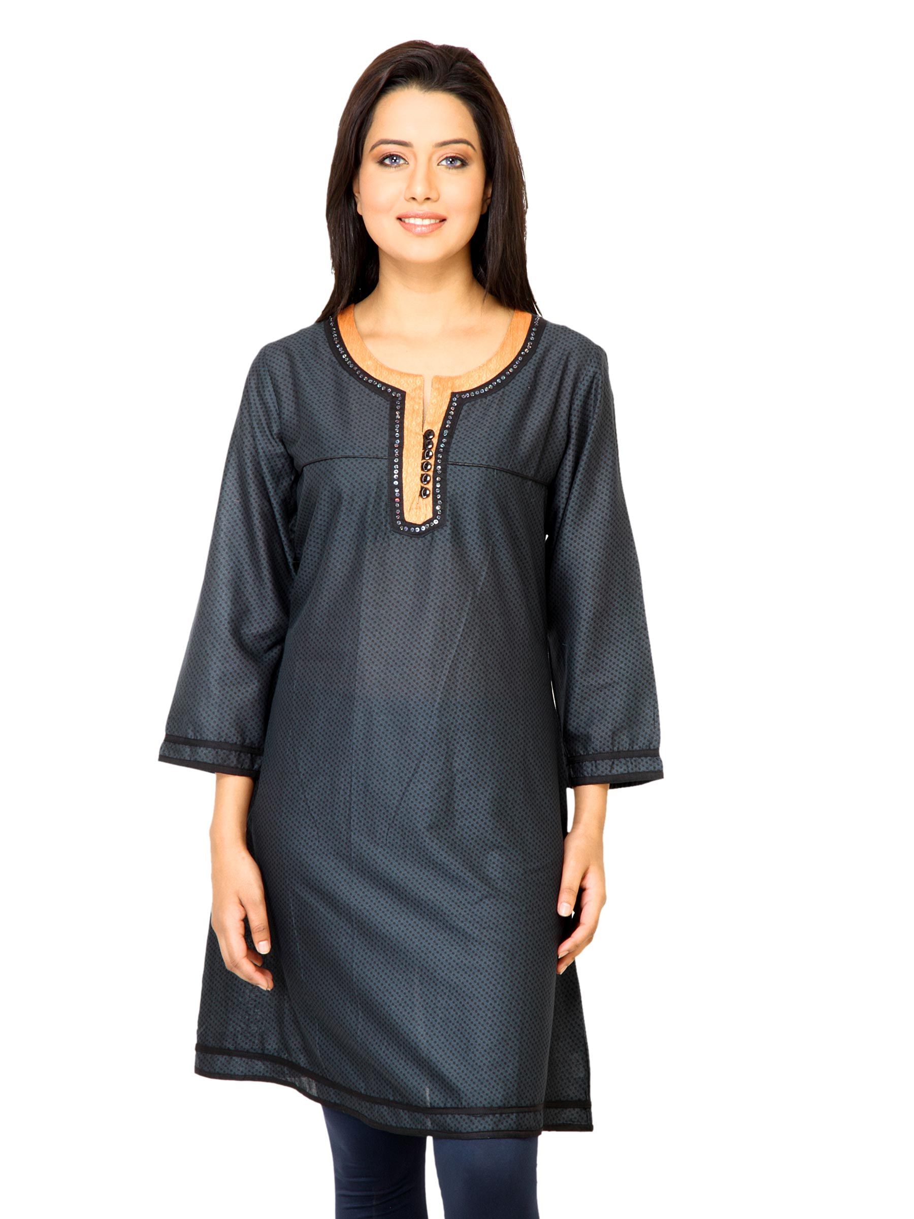 Diva Women Printed Blue Kurta
