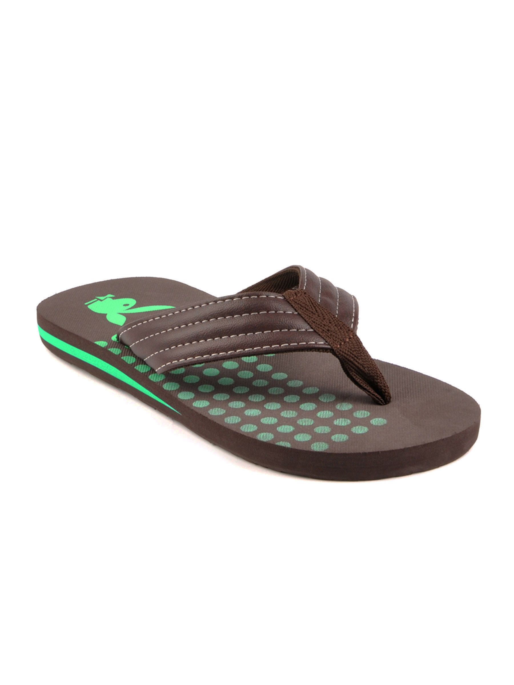 Playboy Men Brown Flip Flops