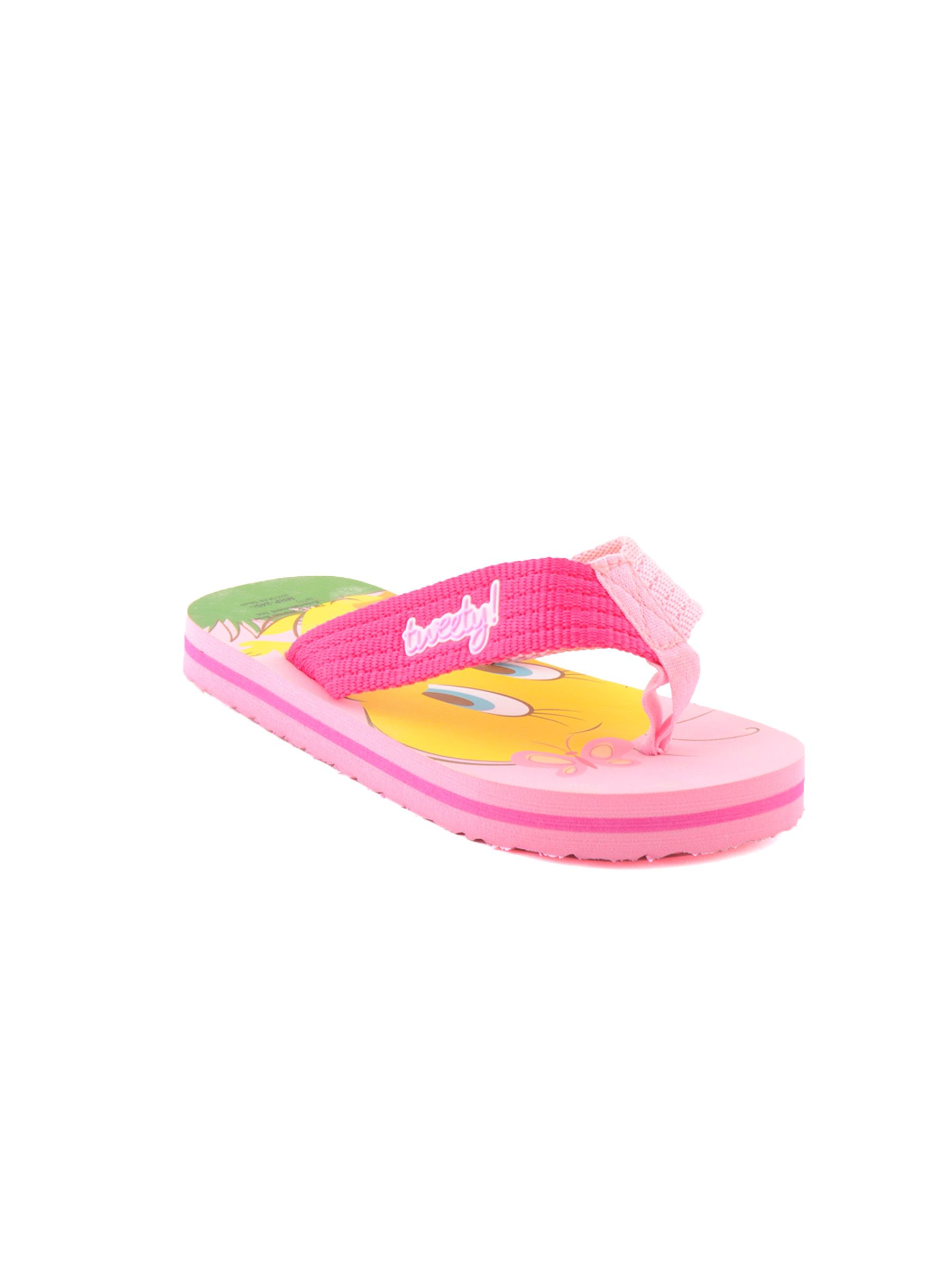 Warner Bros Kids Girls TW Flower Flops Pink Slippers