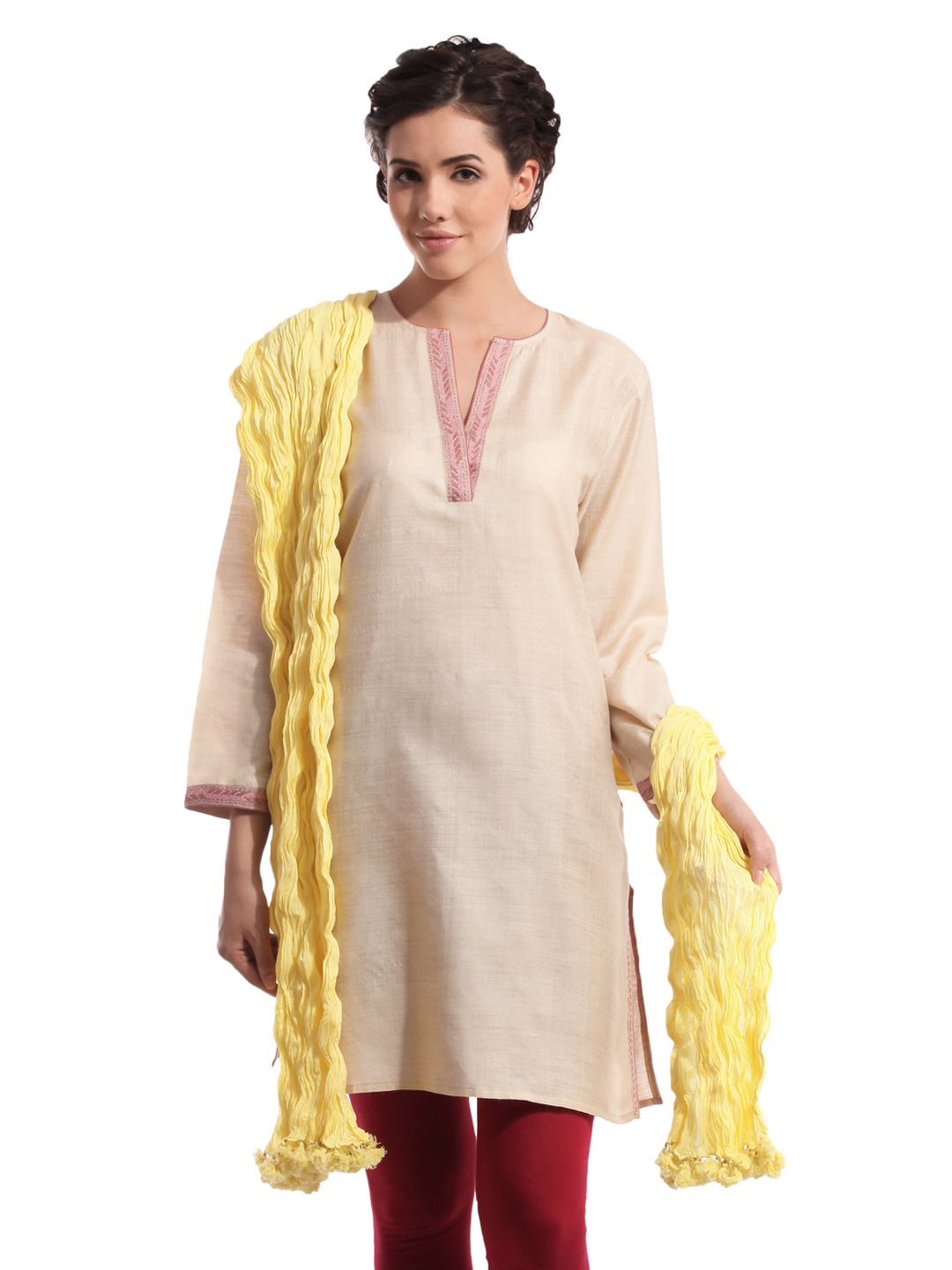 Fabindia Yellow Dupatta