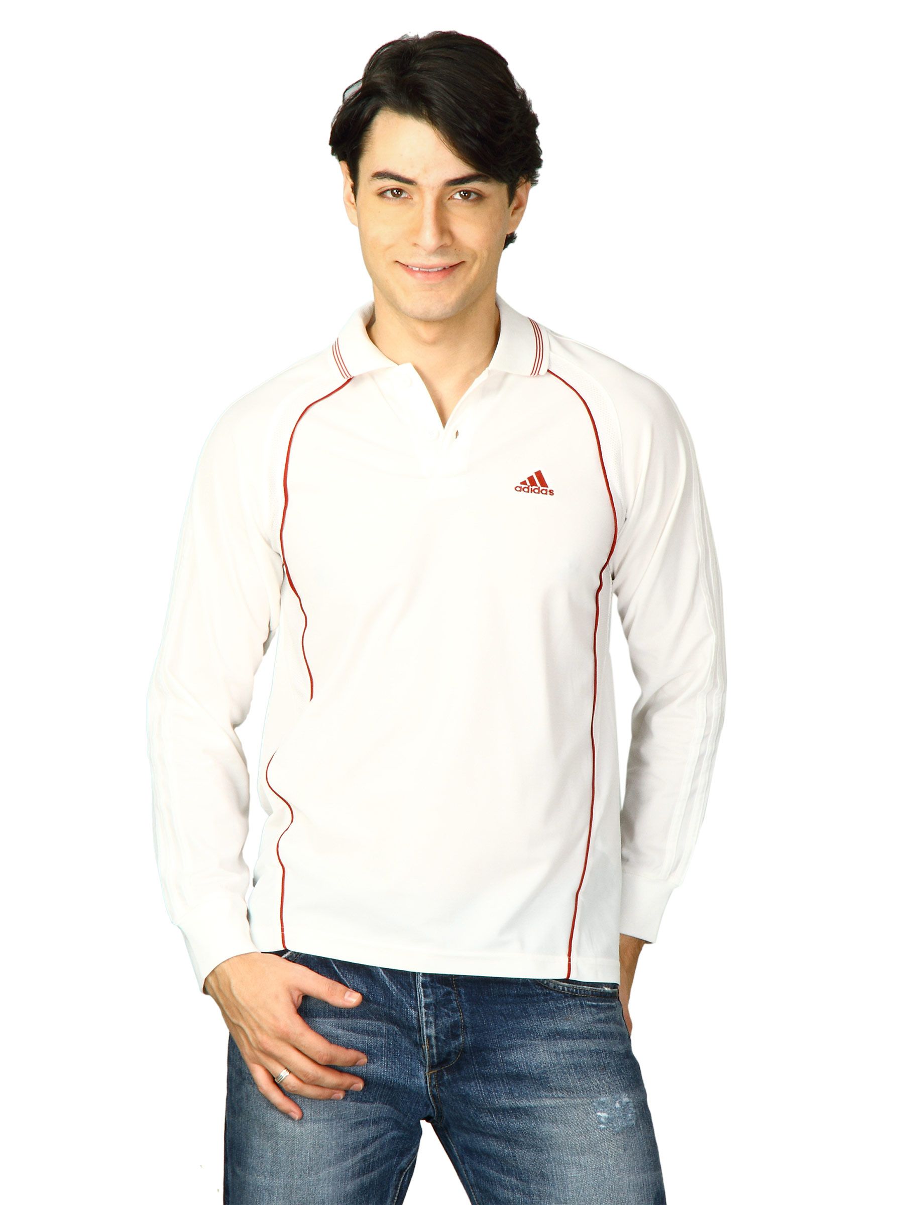ADIDAS Men White Neo Crkt Cc Polo T-Shirts