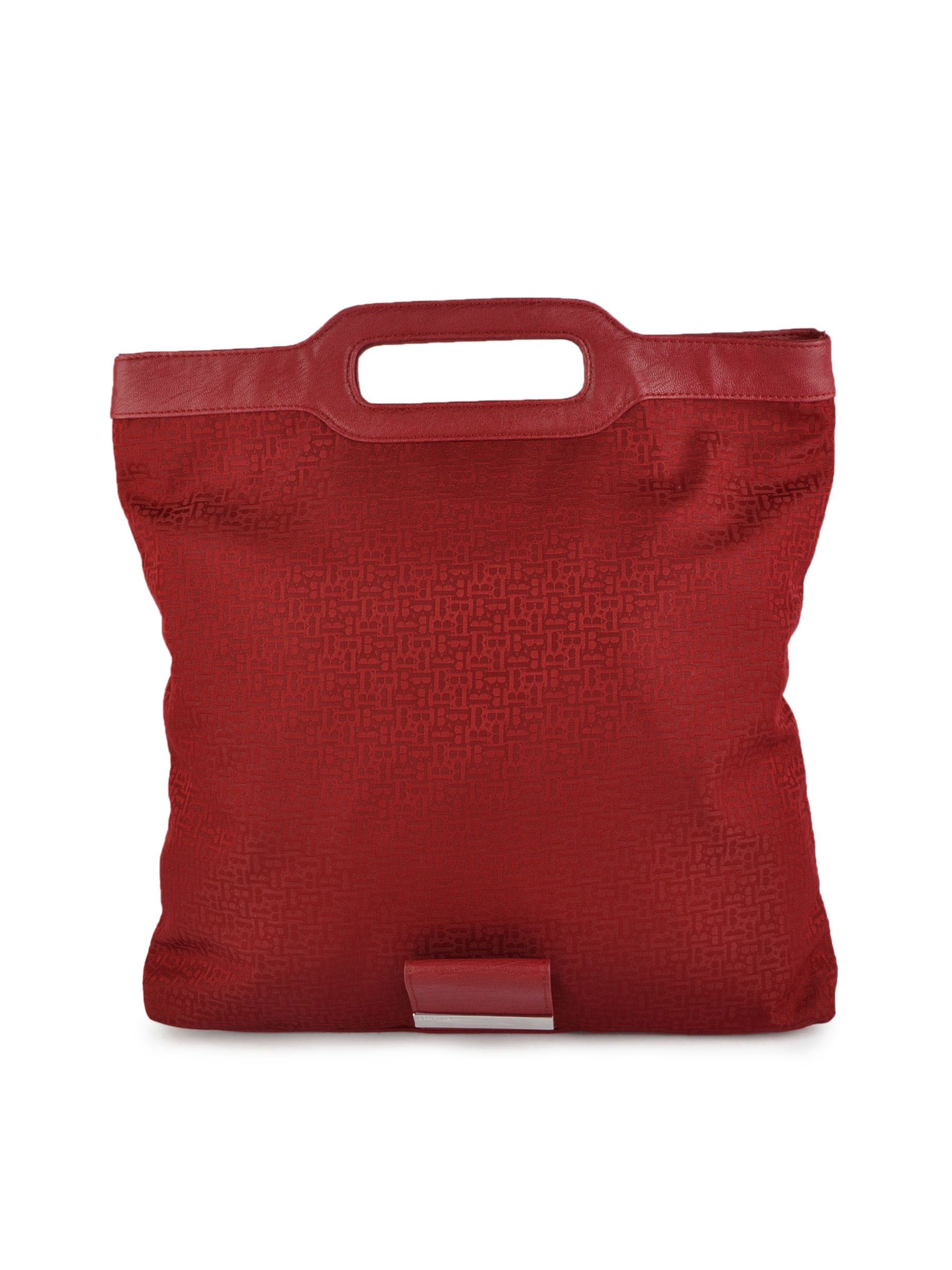 United Colors of Benetton Women Solid Maroon Handbags