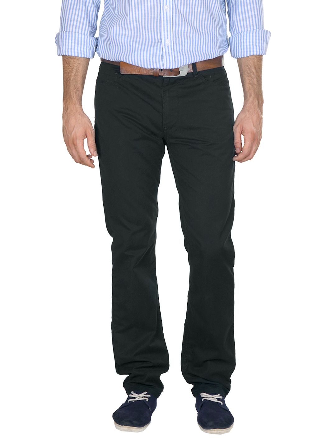 Highlander Men Black Trousers