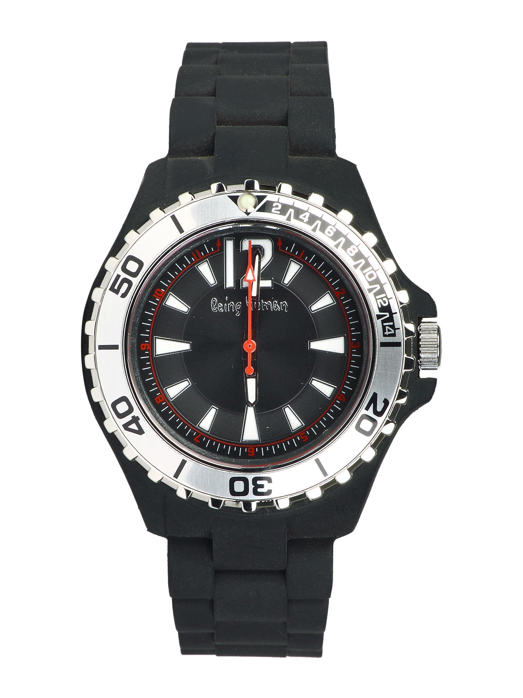 Being Human Women Silicon Strap Black Watch