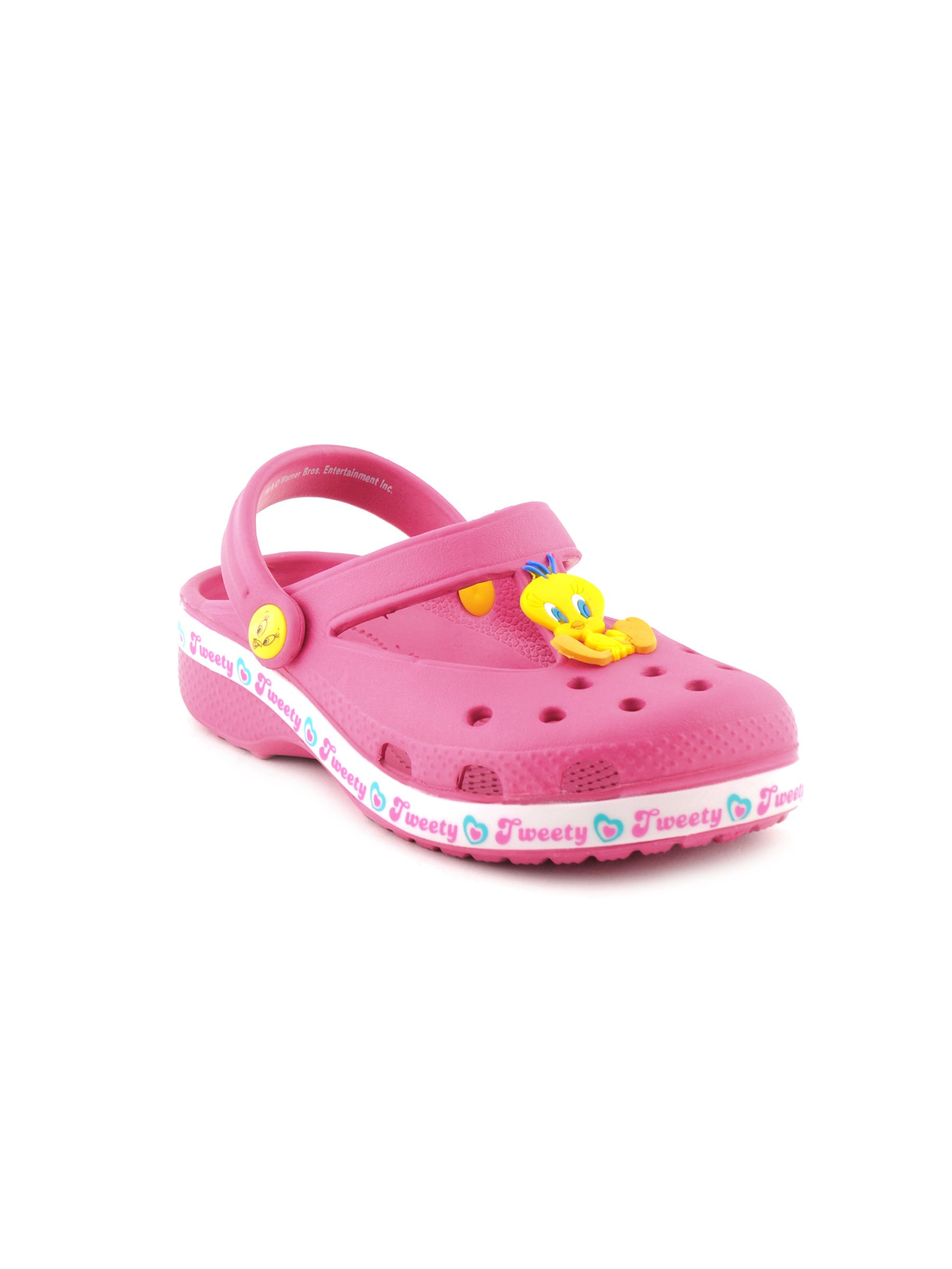 Warner Bros Kids Girls TW Big Facelog Pink Sandals