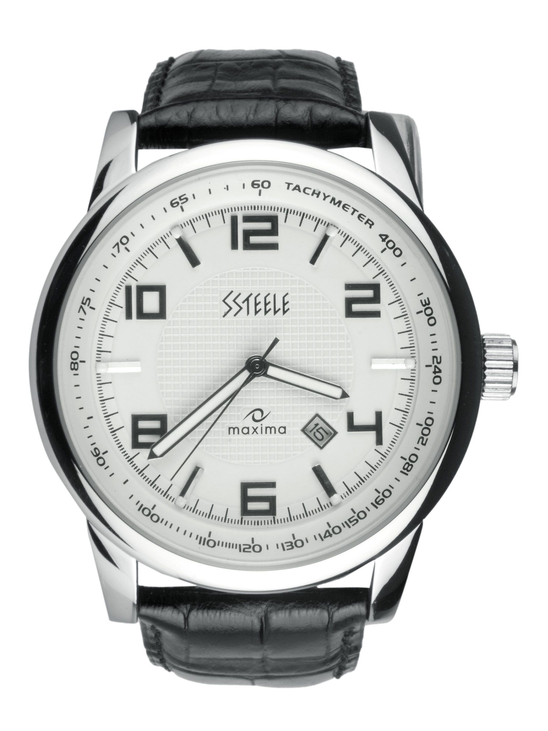 Maxima Ssteele Men White Watch