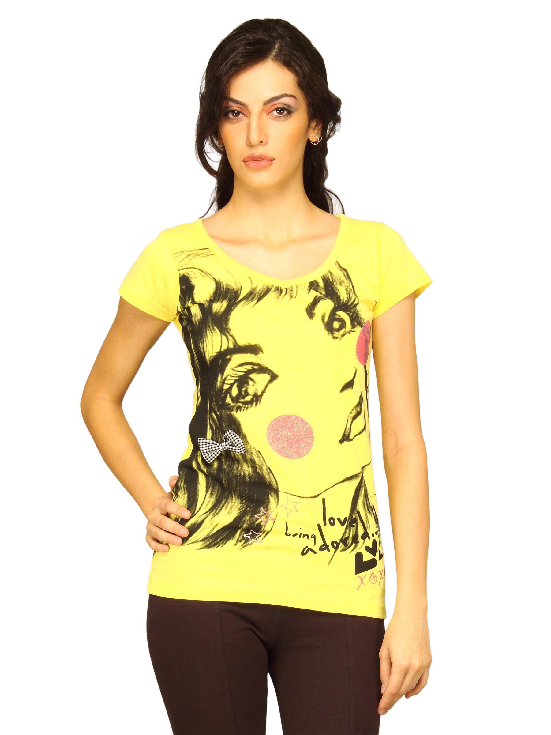 Jealous 21 Women Yellow Love Being Adored Top