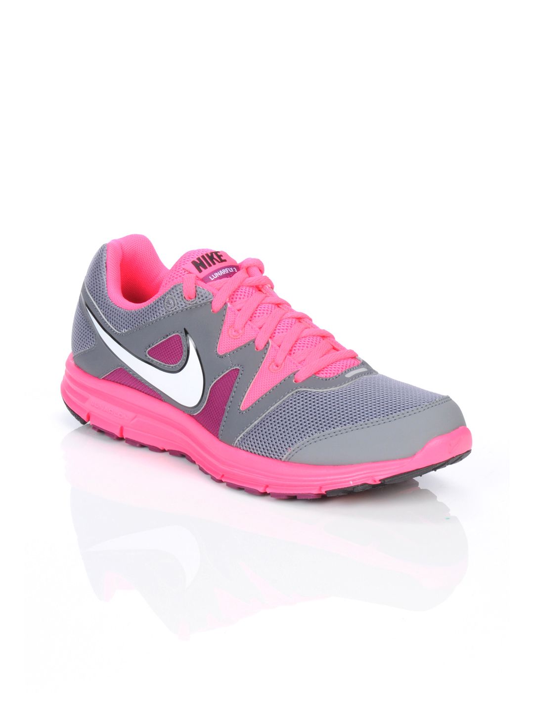Nike Women Lunarfly Grey Sports Shoes