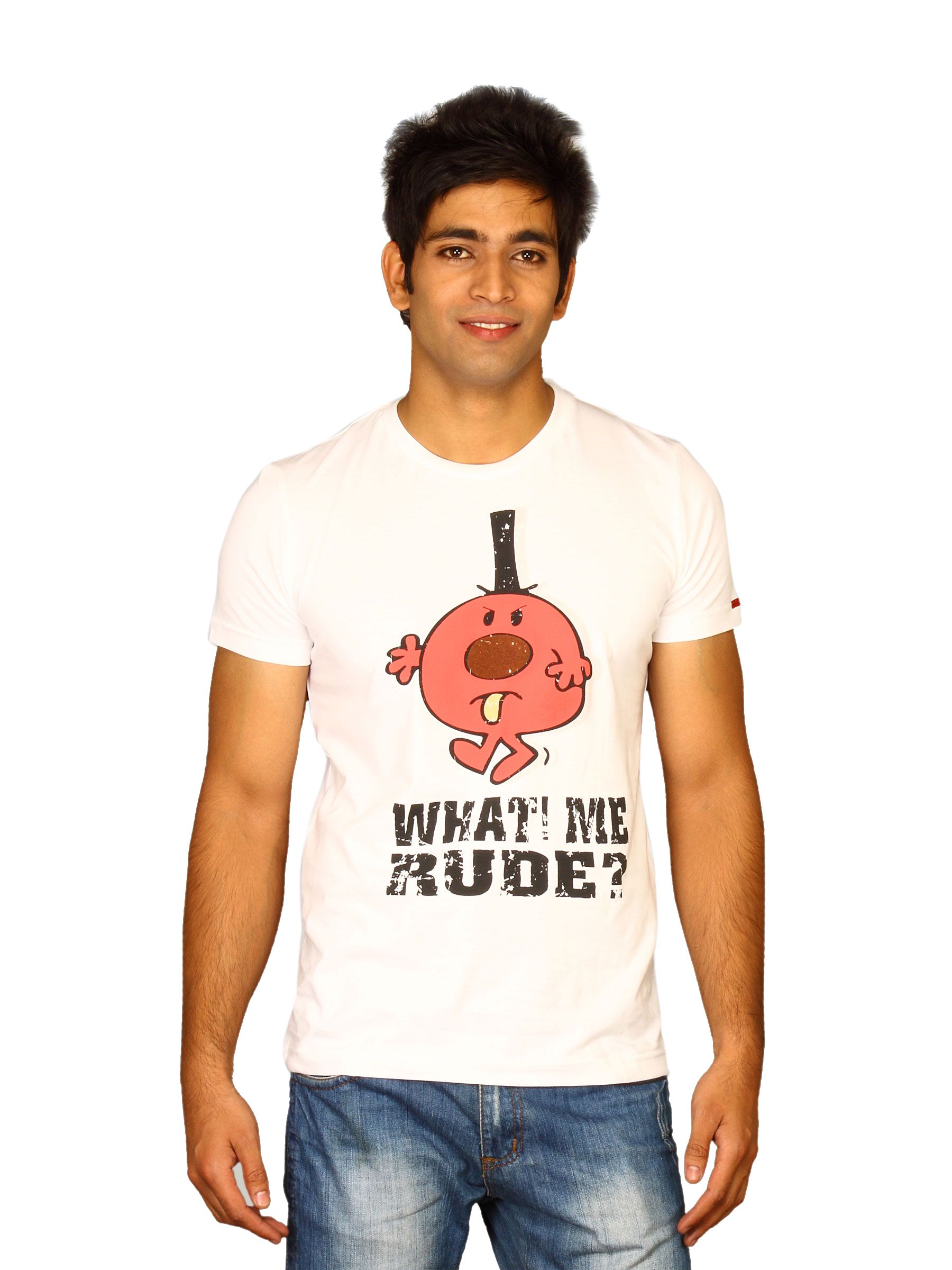 Mr.Men Printed White T-shirt
