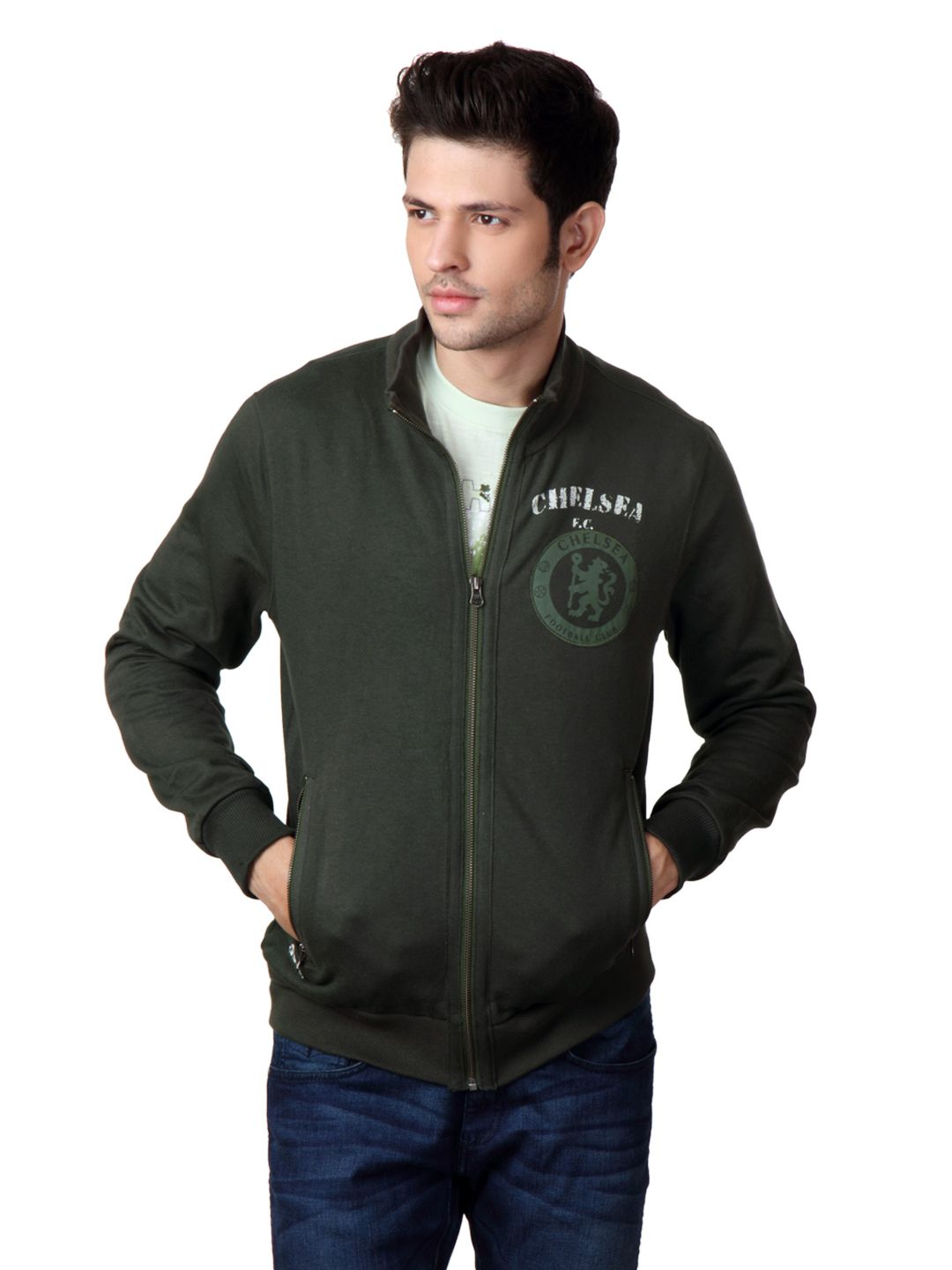 ADIDAS Men Olive Chelsea FC Sweatshirt