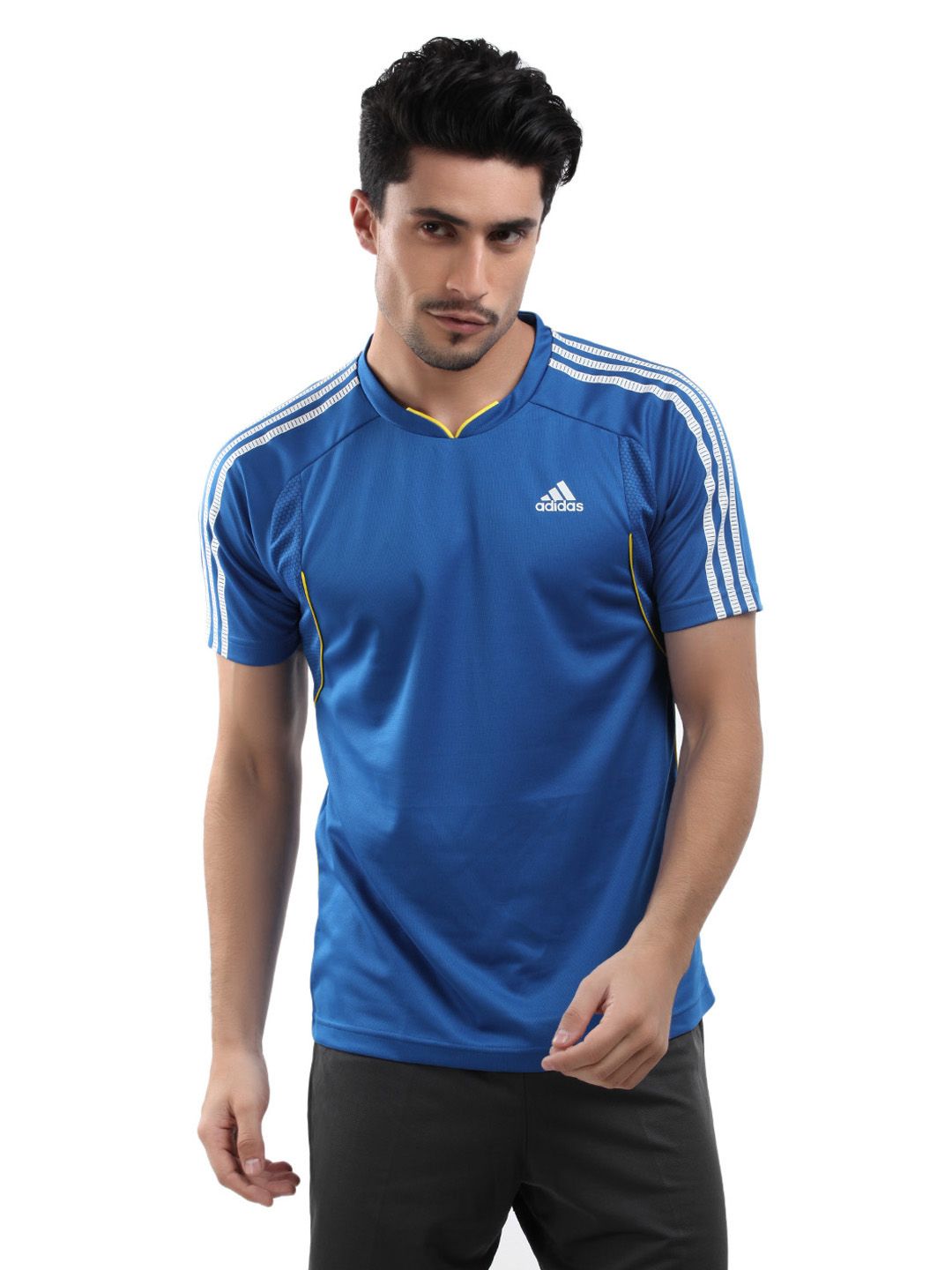 Buy Adidas Men Blue M Response Tennis T Shirt - 289 - Apparel for Men ...