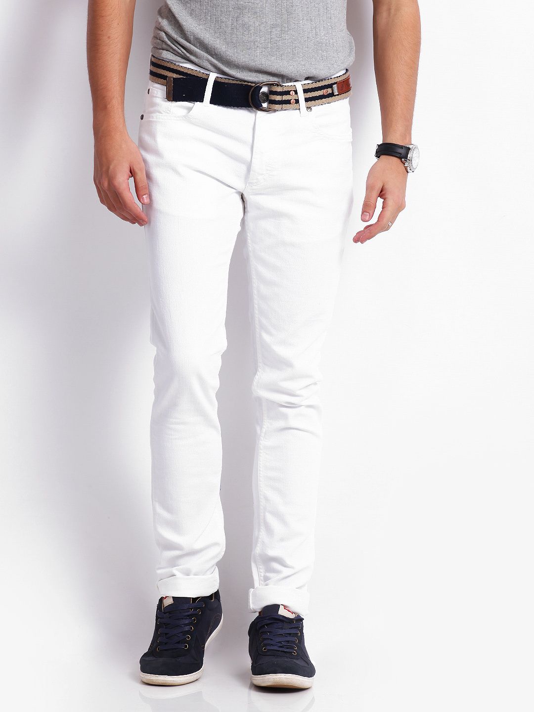 Basics White Blade Super Skinny Fit Jeans-image-11