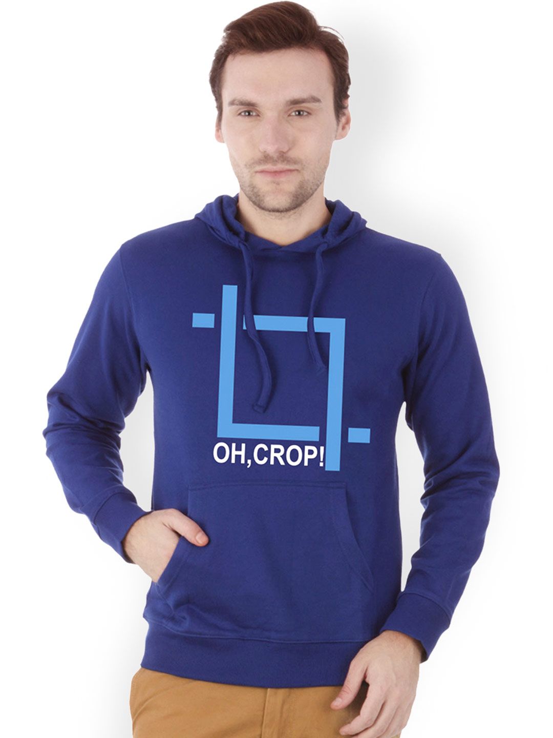 CAHOOT Men Royal Blue Printed Hooded Sweatshirt-picture-10