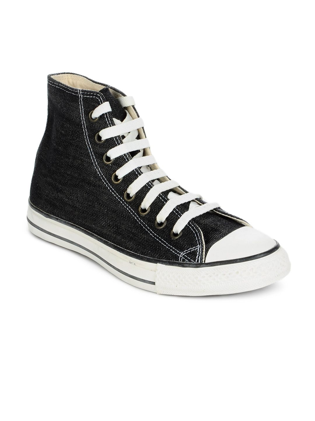 Converse Men's As Canvas Hi Black Denim Shoes